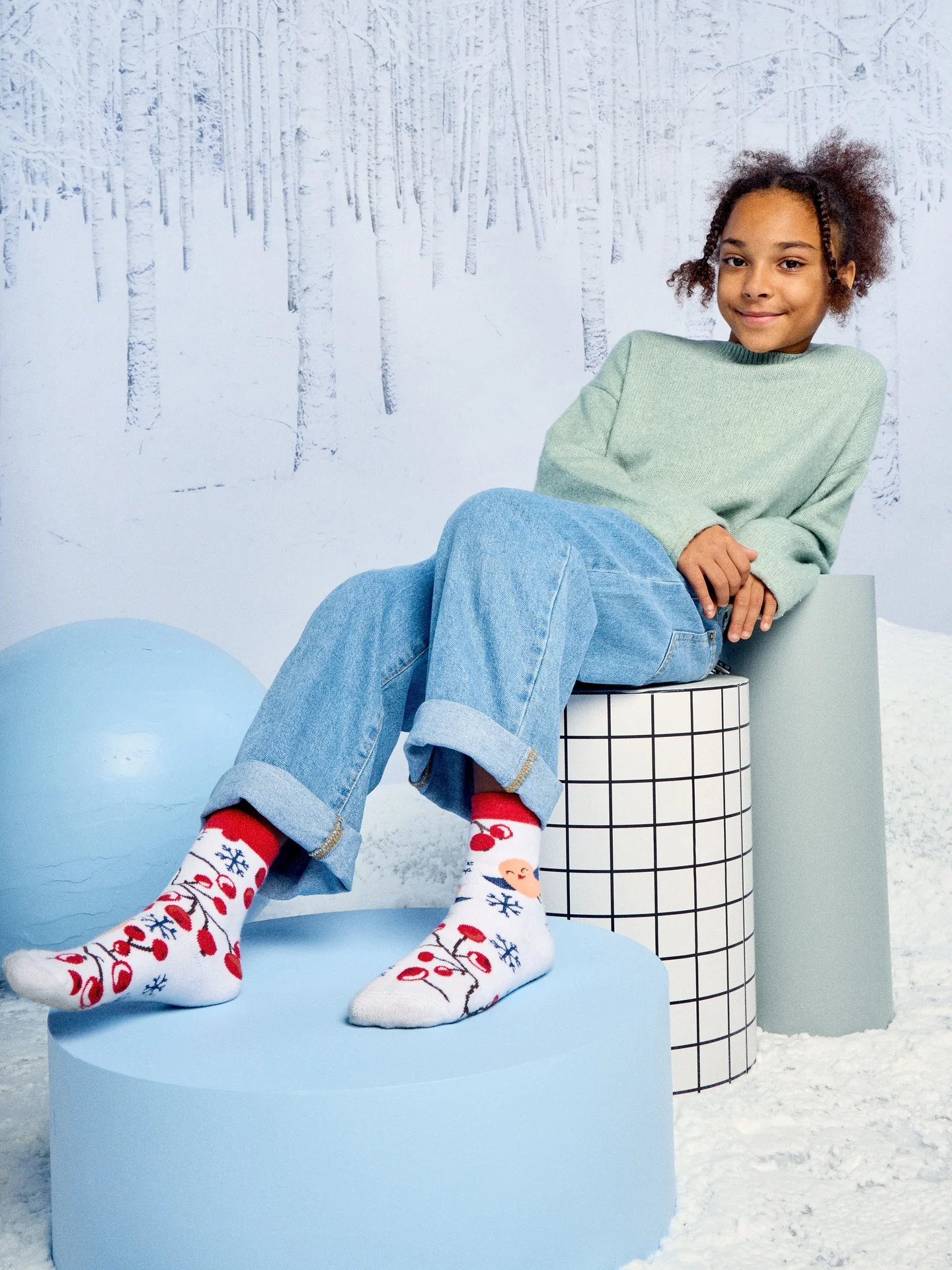 Lustige warme Socken für Kinder Winterbeeren - Image 4