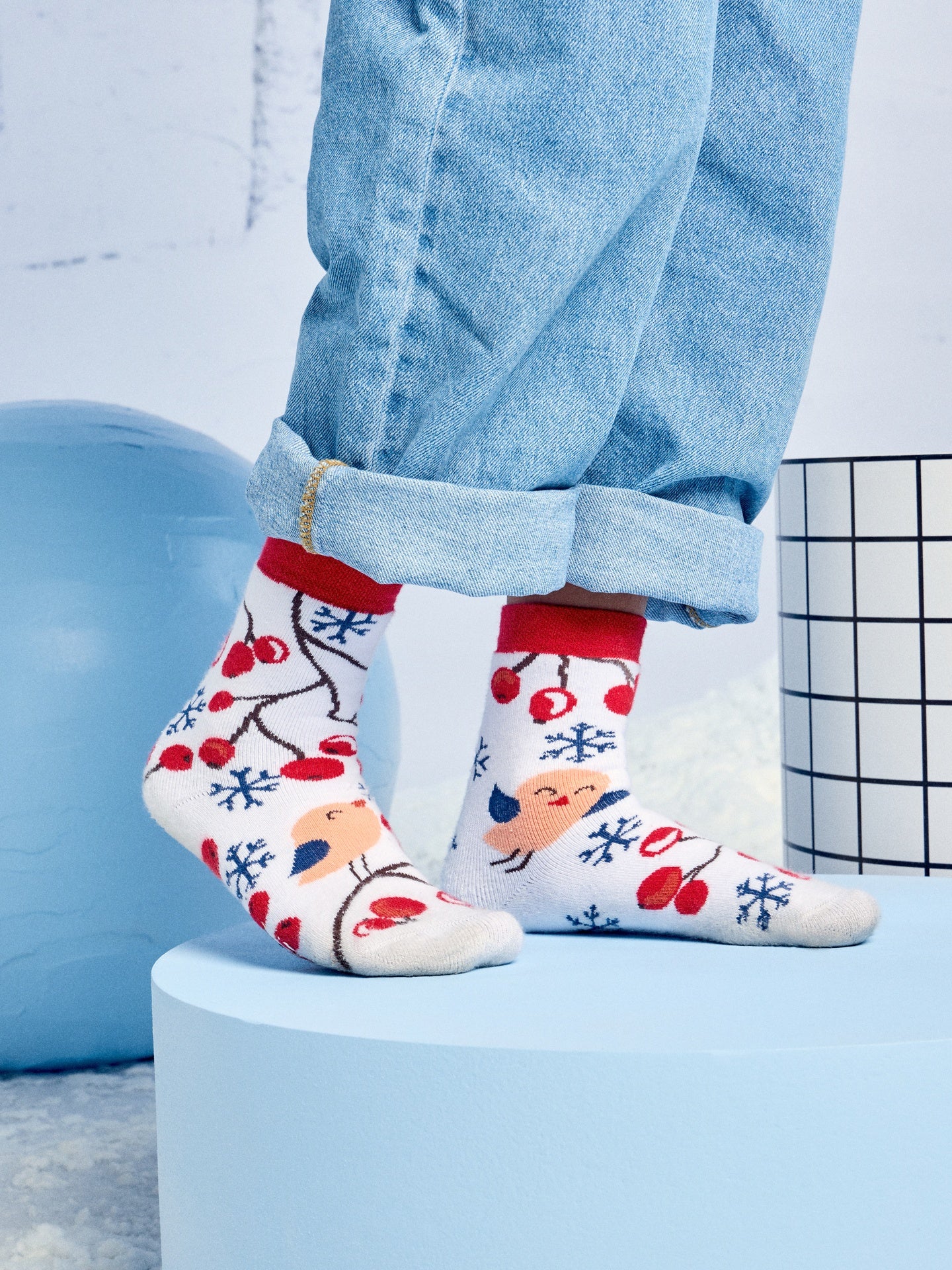 Lustige warme Socken für Kinder Winterbeeren - Image 5