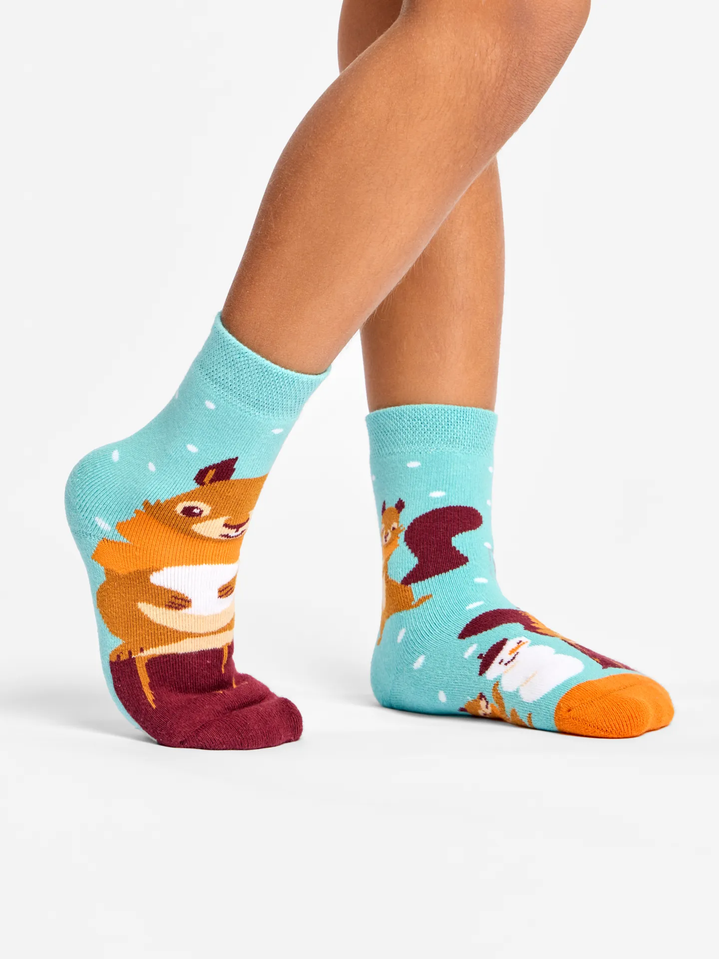 Lustige warme Socken für Kinder Wintereichhörnchen - Image 2