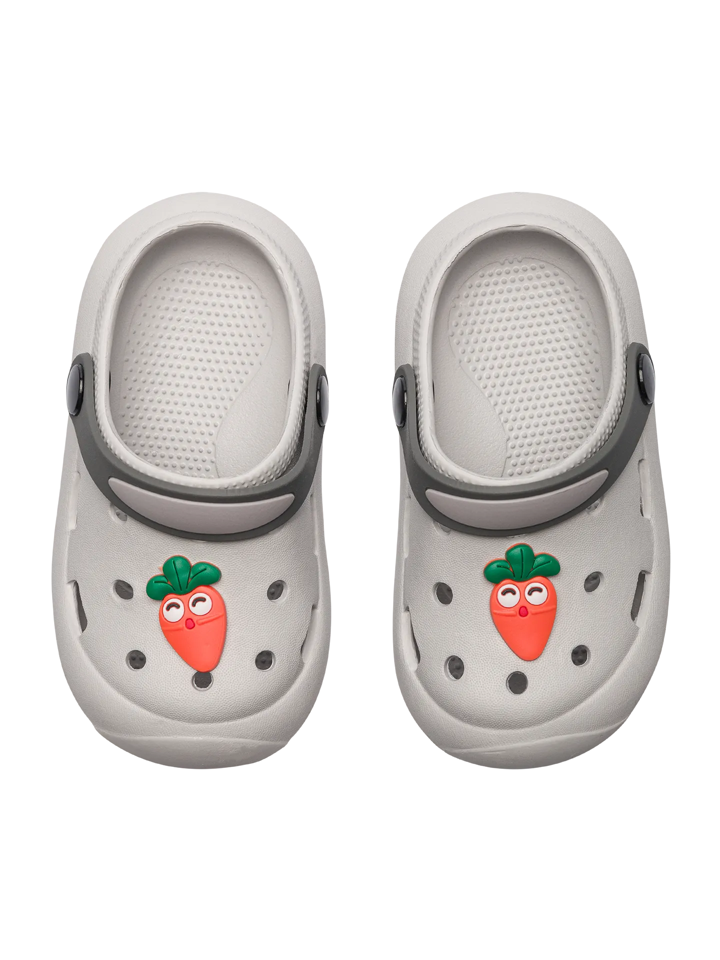 Hellgraue Clog-Sandalen für Kinder