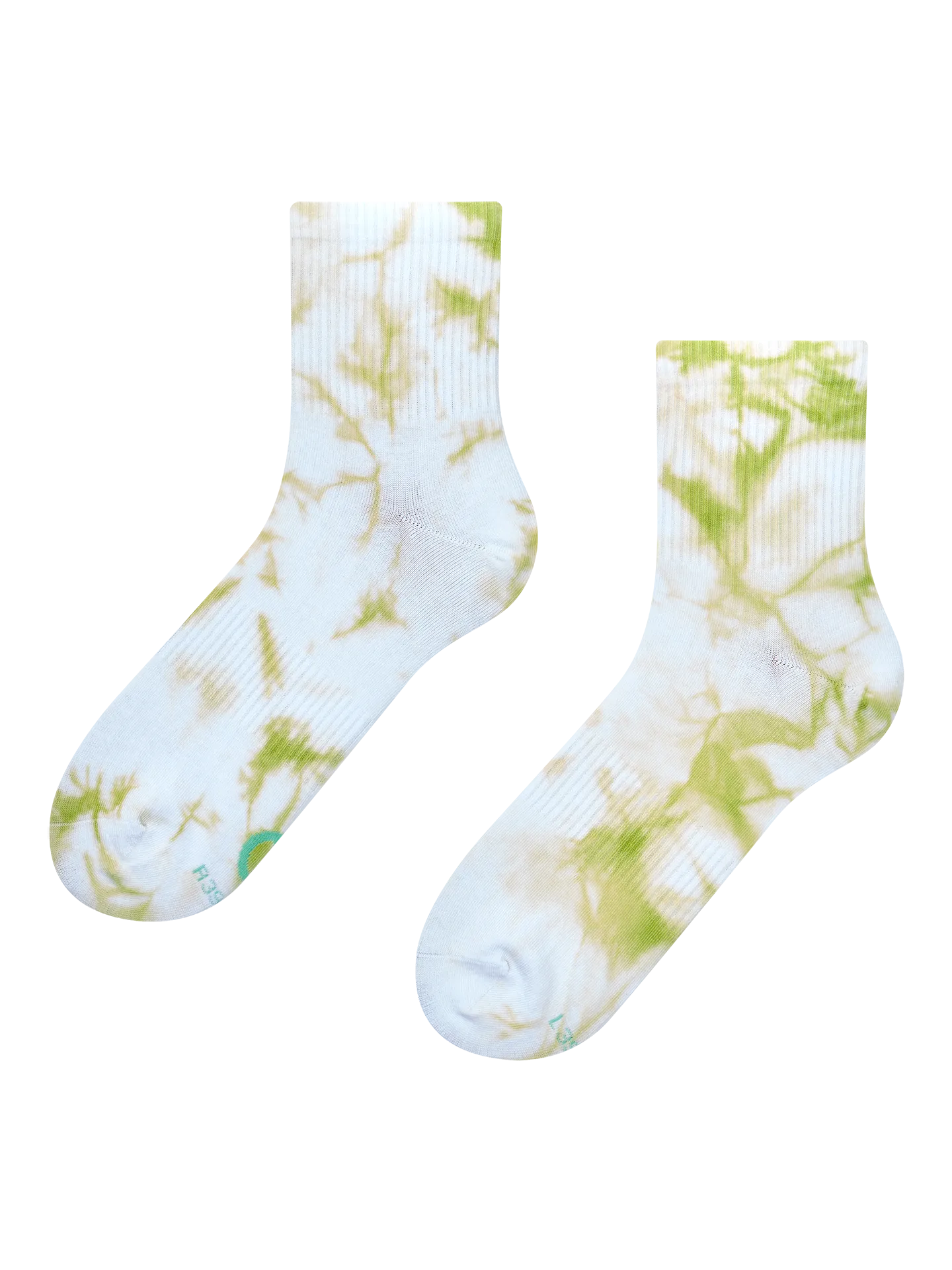 Limette Crewsocken mit Tie-Dye-Effekt