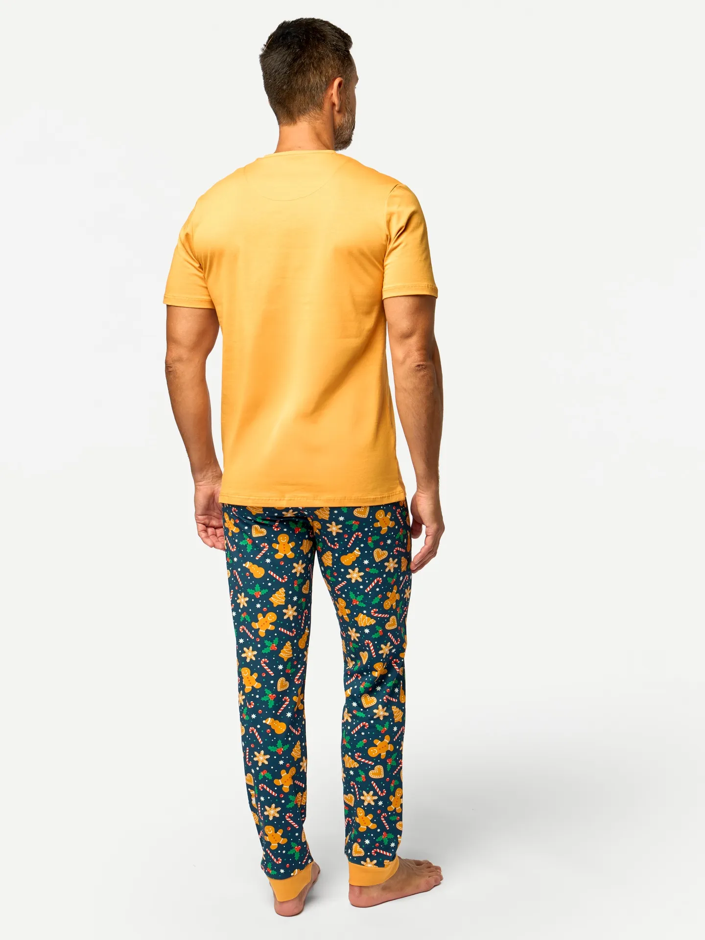 Lustiger Pyjama für Männer Lebkuchen & Süßigkeiten - Image 5