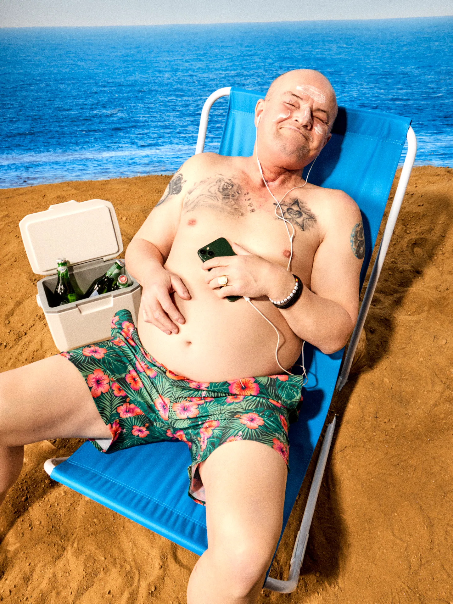 Lustige Badeshorts für Männer Hibiskus - Image 2