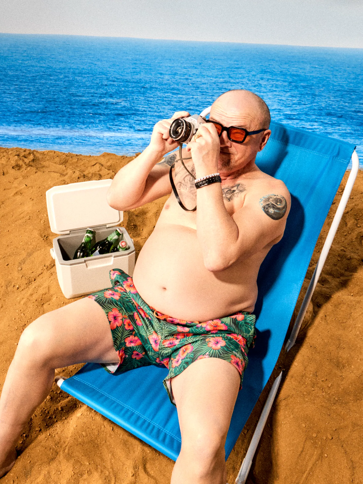 Lustige Badeshorts für Männer Hibiskus - Image 5