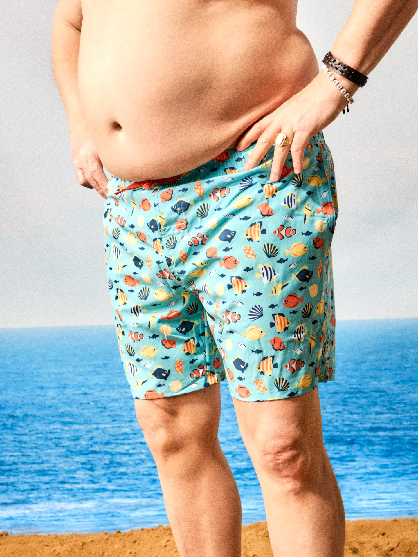 Lustige Badeshorts für Männer Meereswelt - Image 4