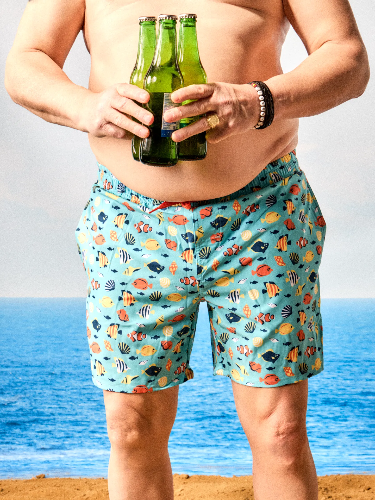 Lustige Badeshorts für Männer Meereswelt - Image 5