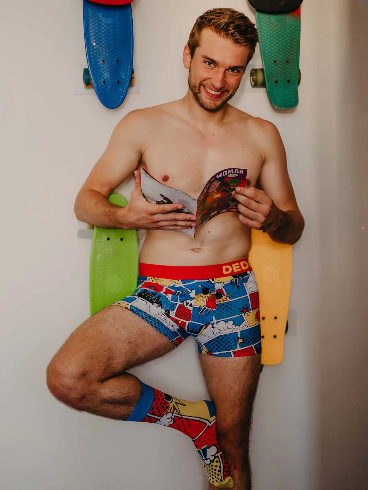 Lustige Boxershorts für Männer Bunte Comics - Image 5