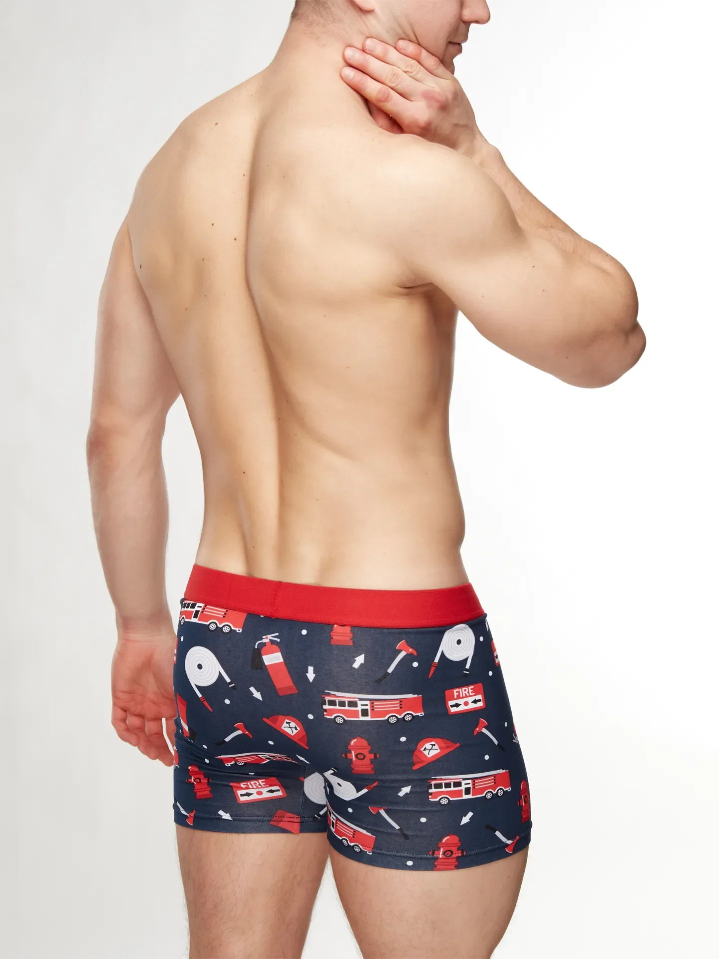 Lustige Boxershorts für Männer Feuerwehrmann - Image 4