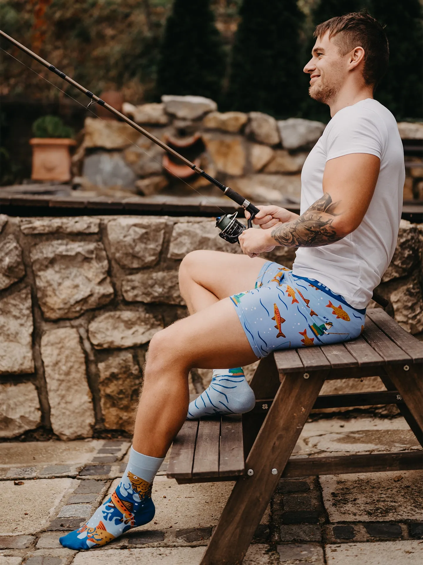 Lustige Socken Fischerei - Image 4