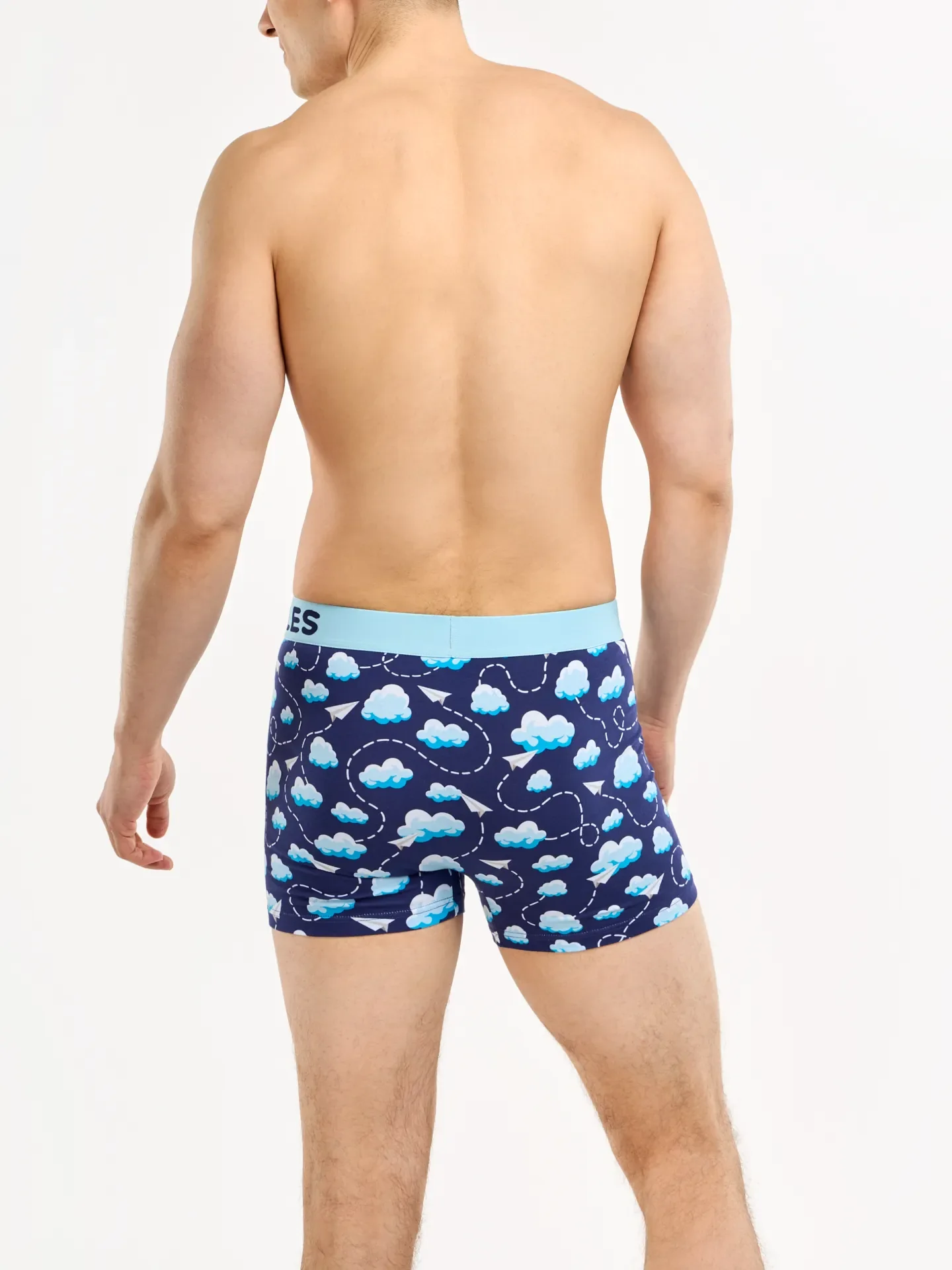 Lustige Boxershorts für Männer Papierflugzeuge und Wolken - Image 3