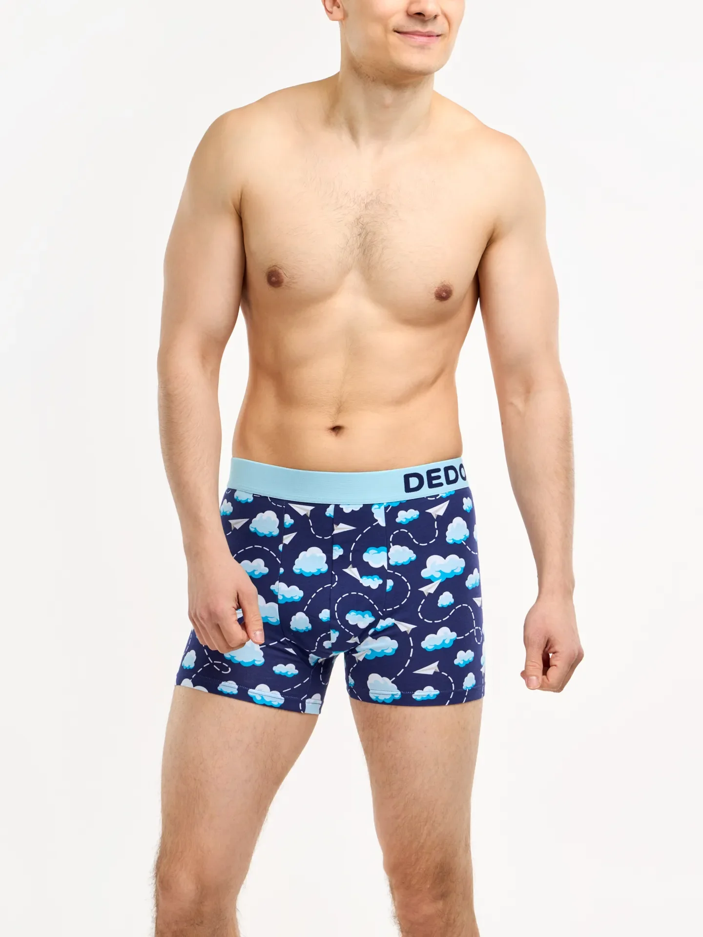Lustige Boxershorts für Männer Papierflugzeuge und Wolken - Image 4