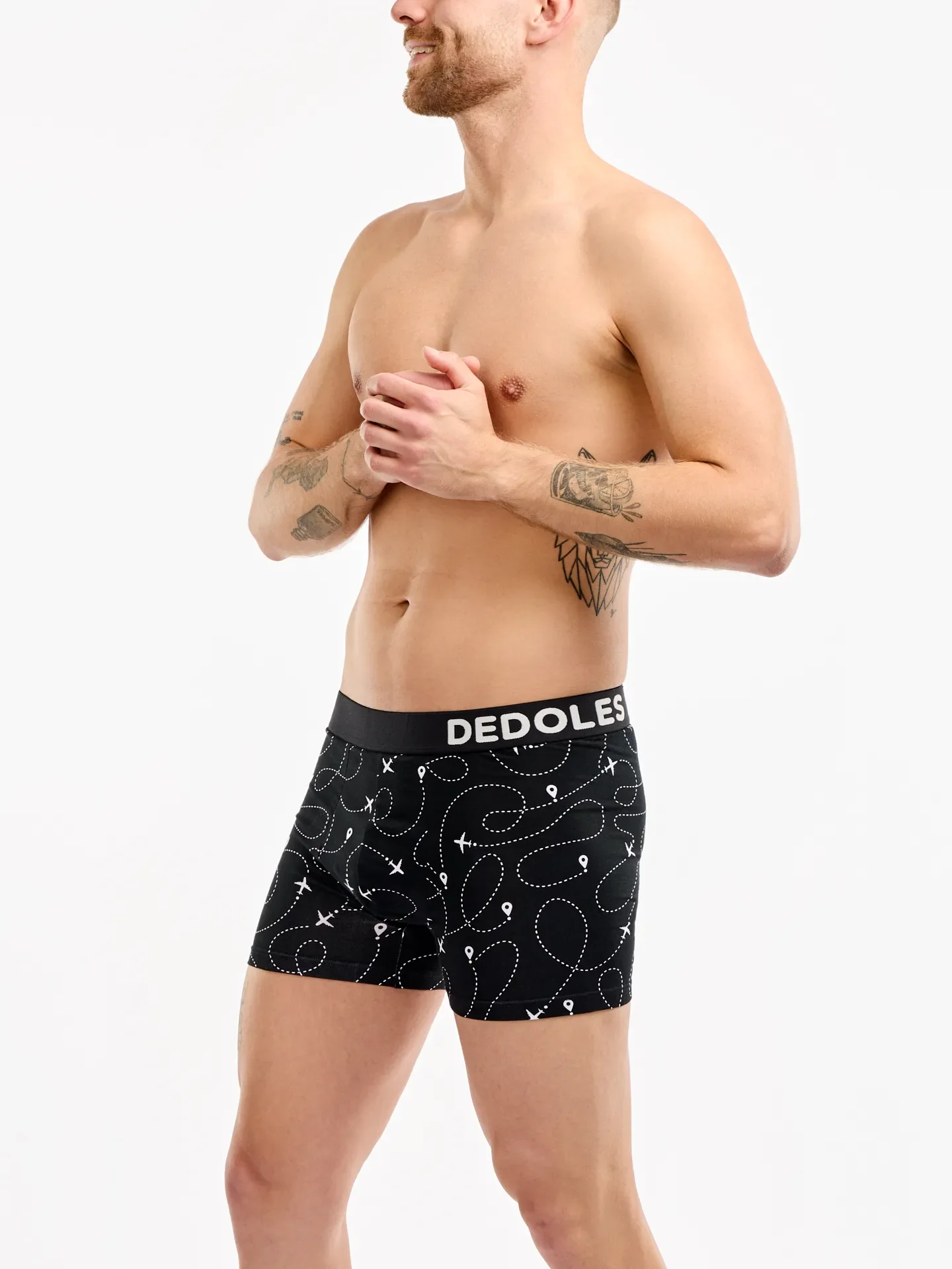 Lustige Boxershorts für Männer Flugroute - Image 3
