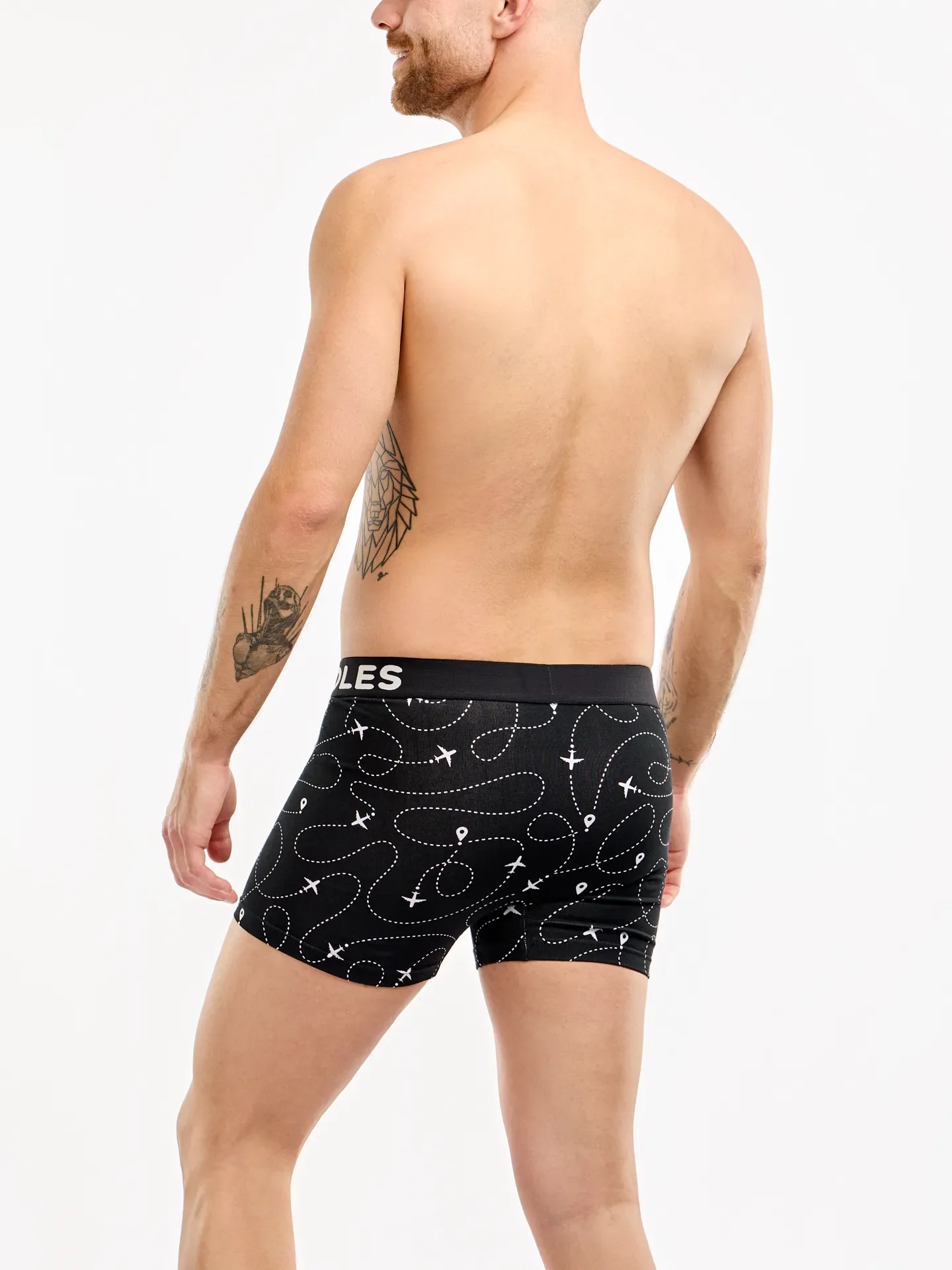 Lustige Boxershorts für Männer Flugroute - Image 4
