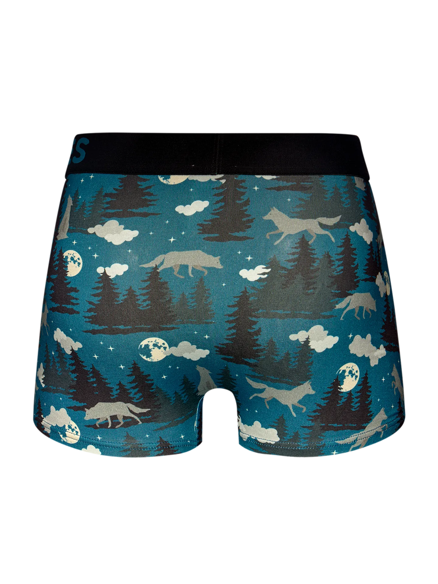Gekürzte Boxershorts für Männer Wolf und Mond - Image 2