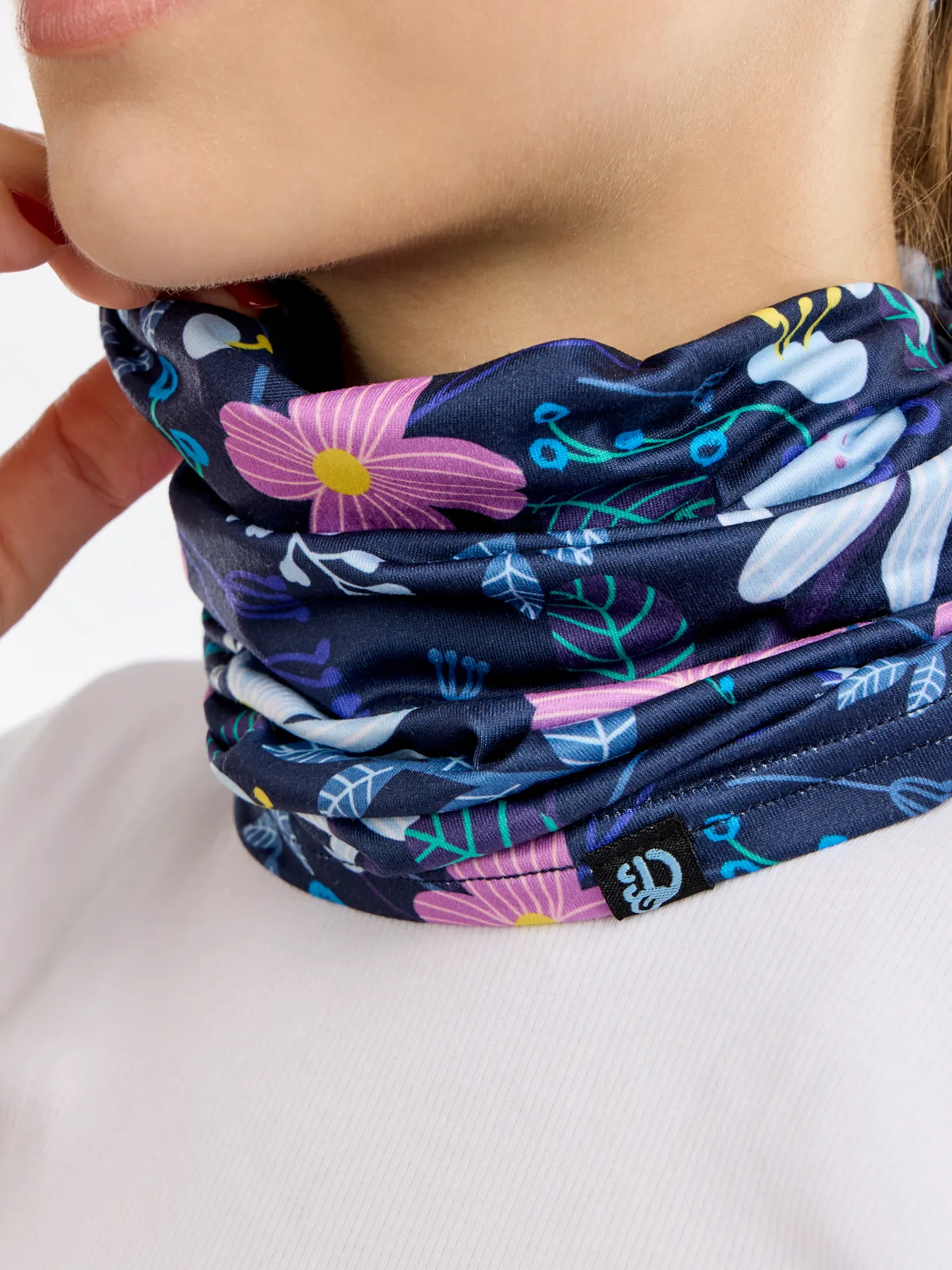 Lustiger Halswärmer Violette Blumen - Image 3