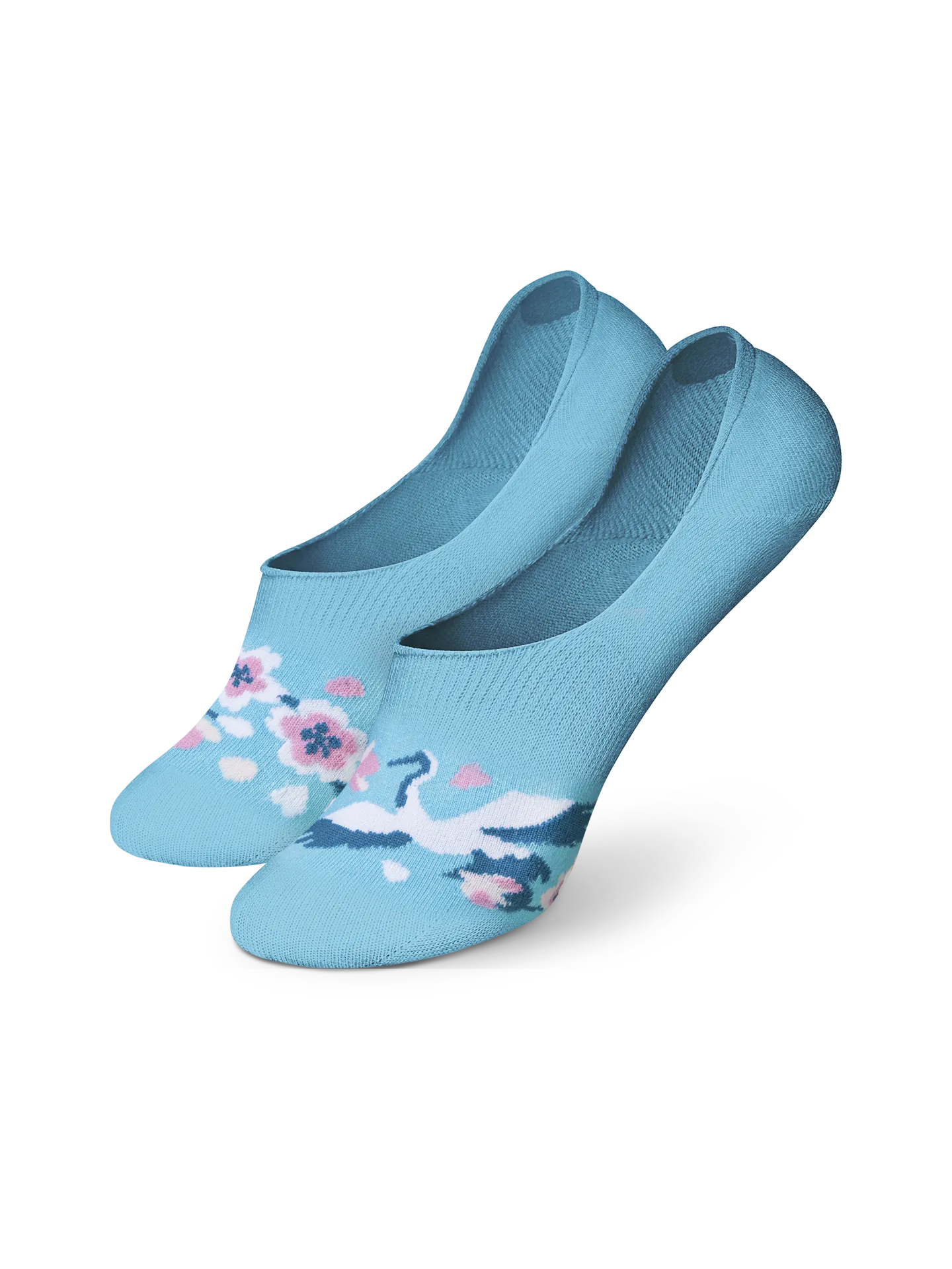 Lustige No-Show-Socken Sakura und Reiher