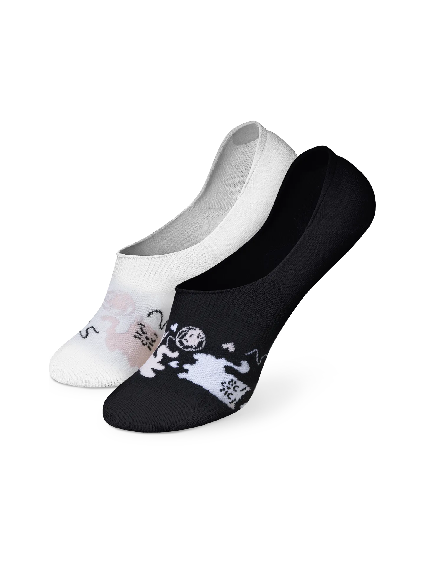 Lustige No-Show-Socken Schläfrige Kätzchen