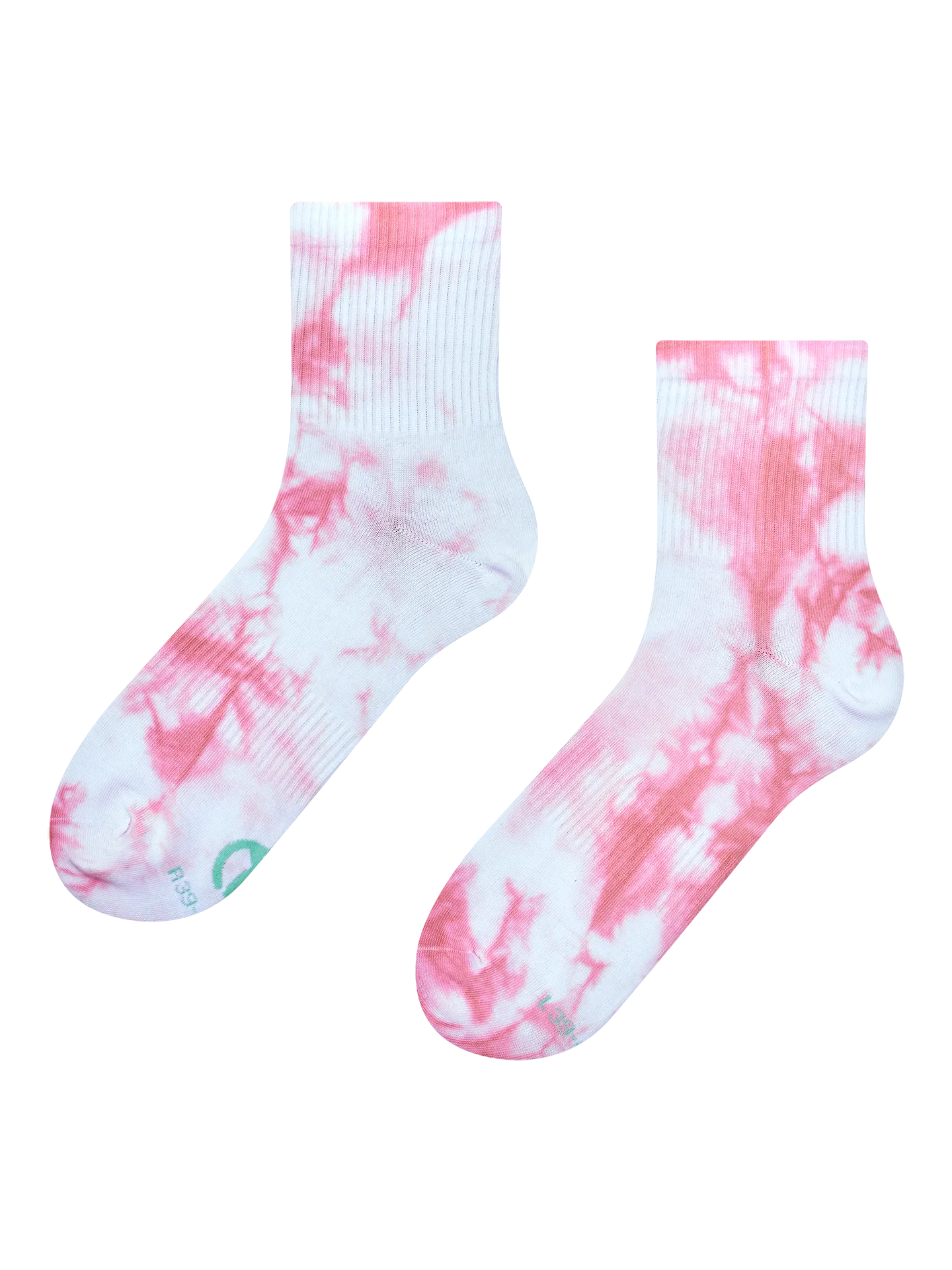 Rosa Crewsocken mit Tie-Dye-Effekt