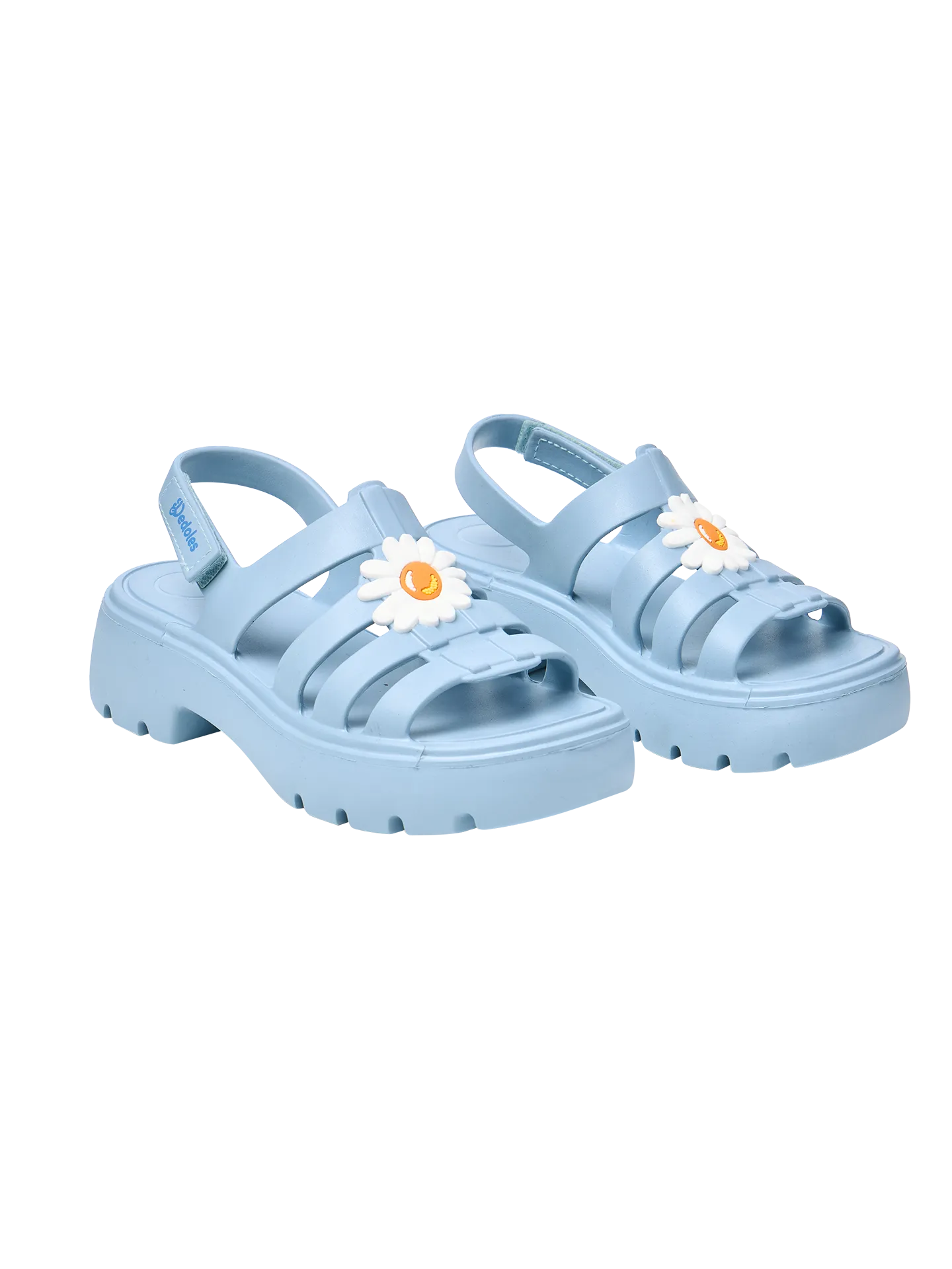 Puderblaue Eva Fisherman Sandalen für Damen