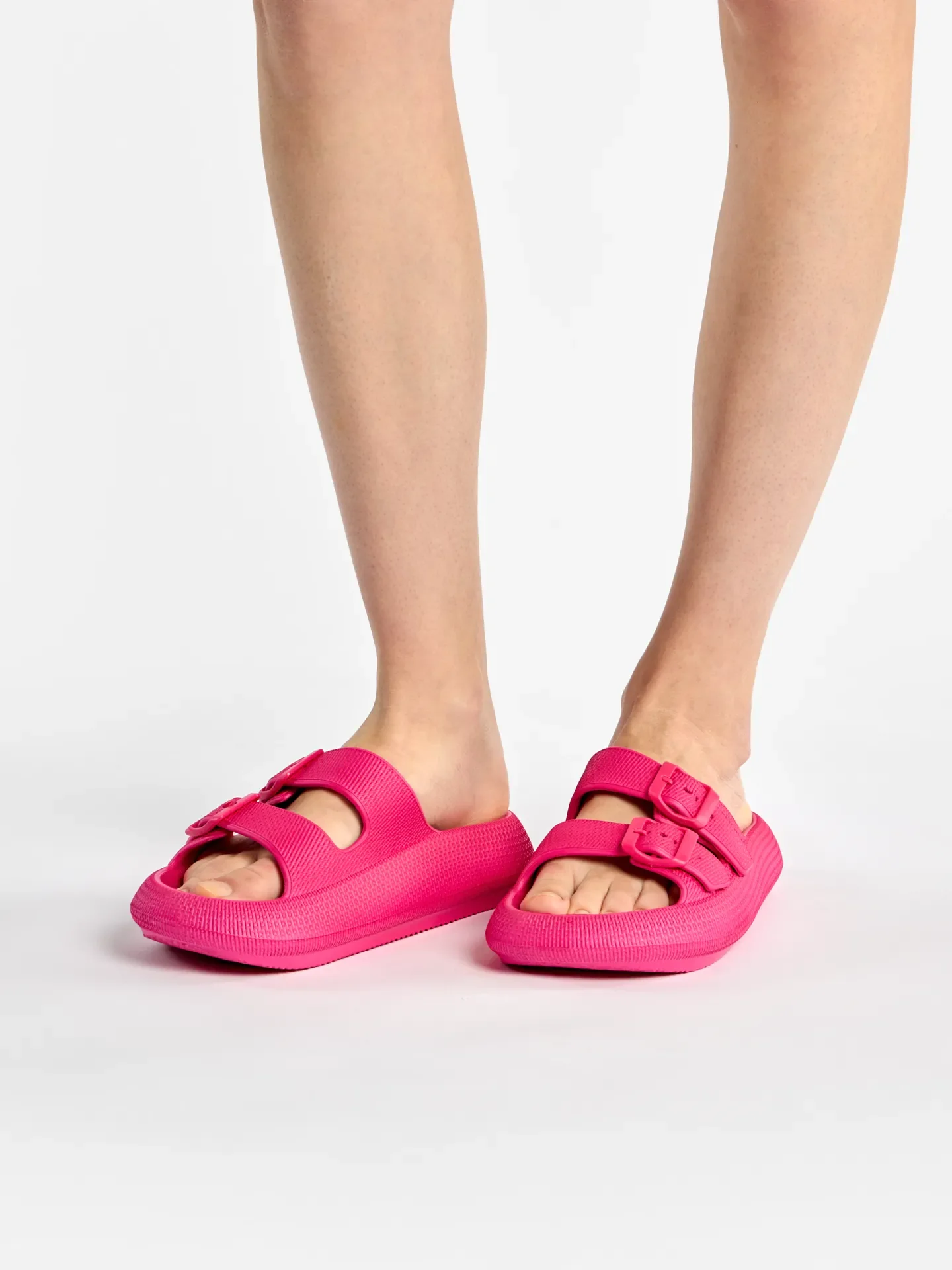 Himbeerrosa Plateausandalen für Frauen - Image 5