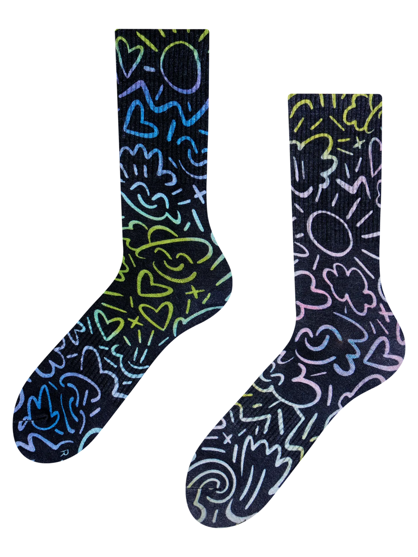 Gerippte Socken Städtische Kritzeleien
