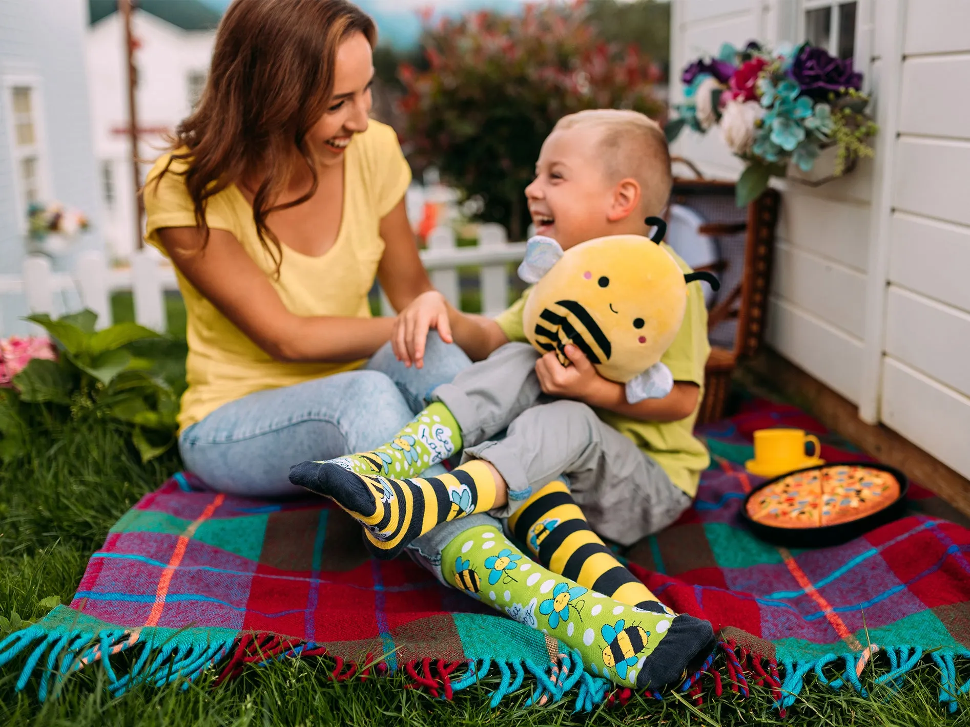 Lustige Socken Bienen - Image 4