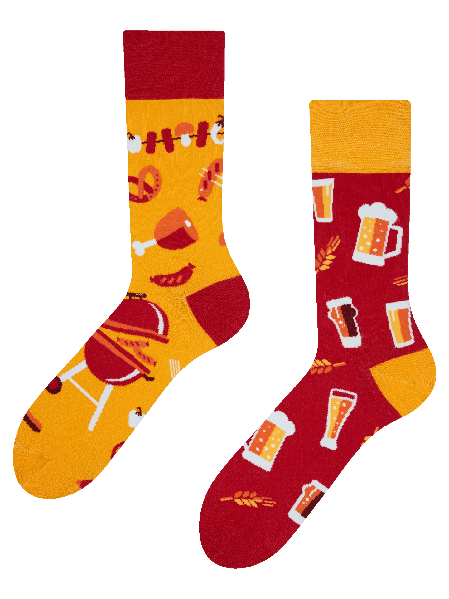 Lustige Socken Bier und Barbecue