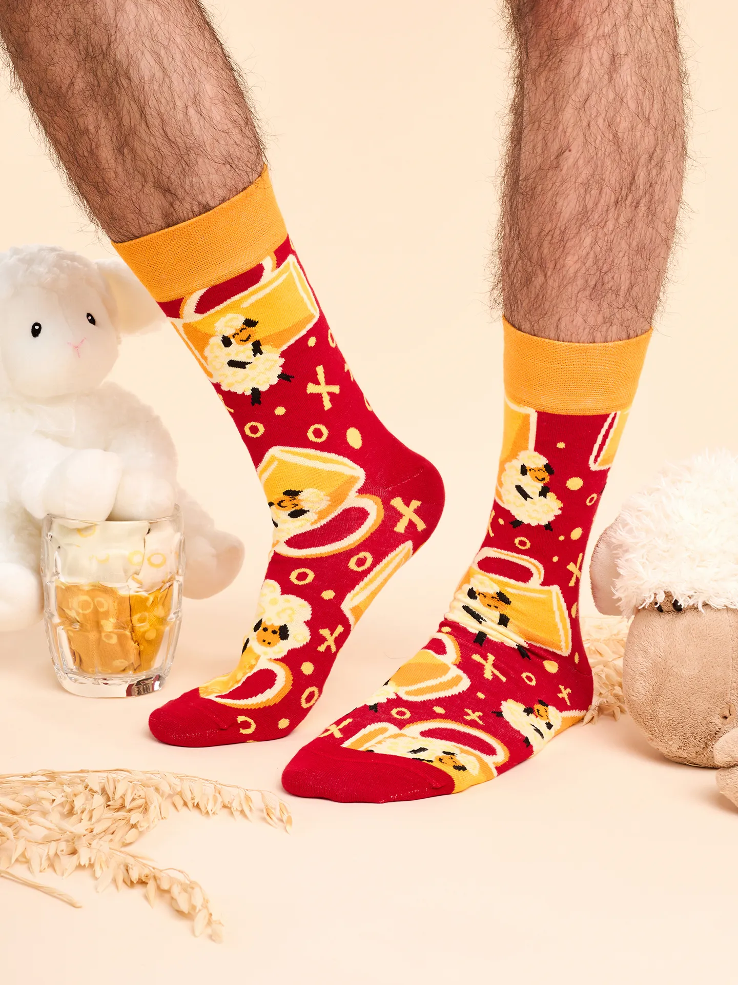 Lustige Socken Bier und Schafe - Image 4