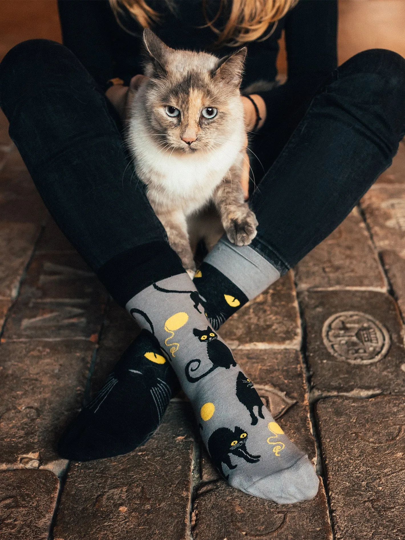 Lustige Socken Katzenaugen - Image 6