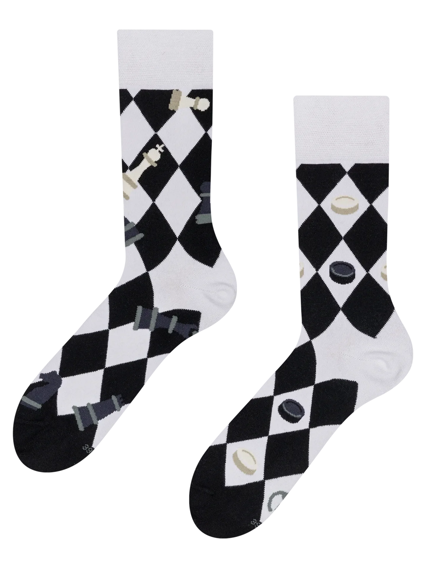 Lustige Socken Schach und Dame