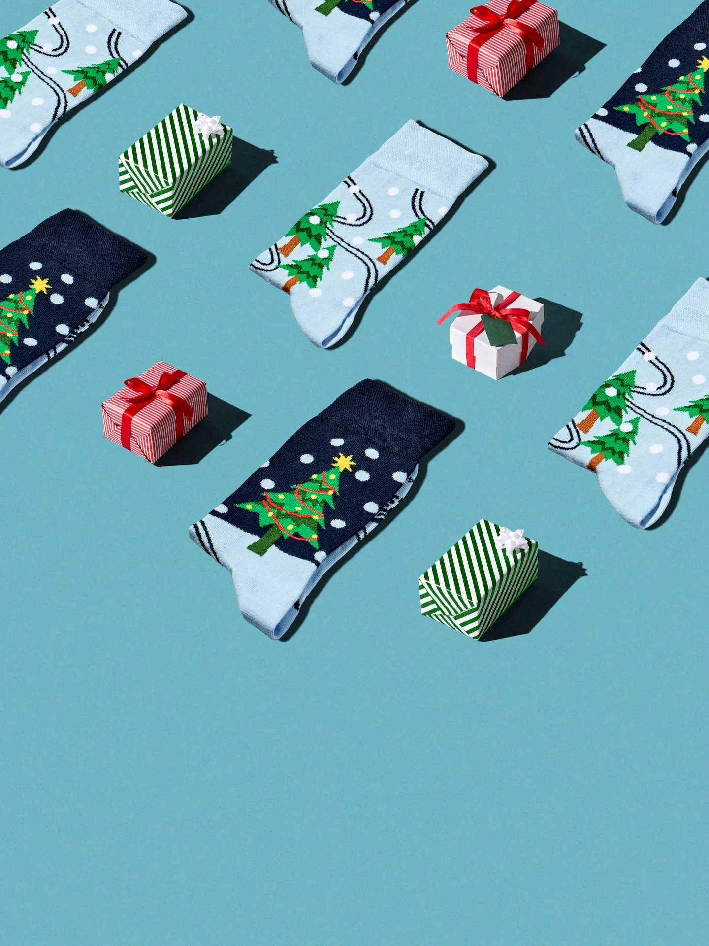 Lustige Socken Weihnachtsbaum & Schnee - Image 2