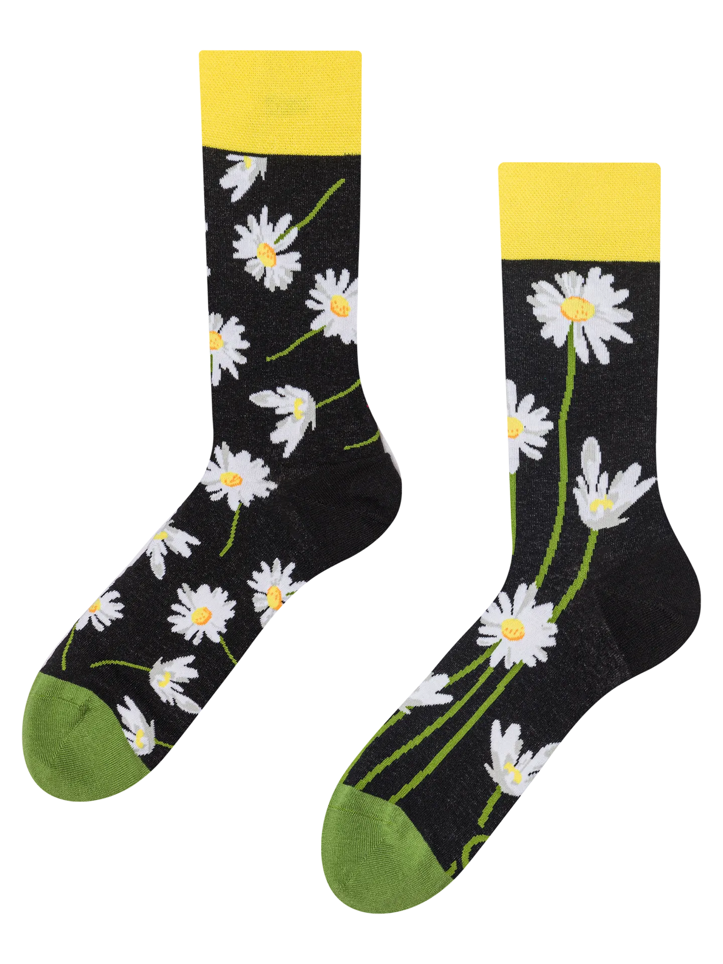 Lustige Socken Gänseblümchen in der Nacht