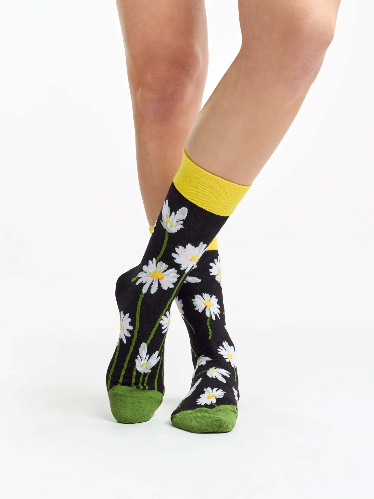 Lustige Socken Gänseblümchen in der Nacht - Image 2