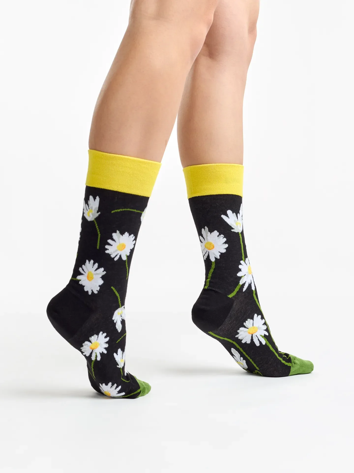 Lustige Socken Gänseblümchen in der Nacht - Image 3