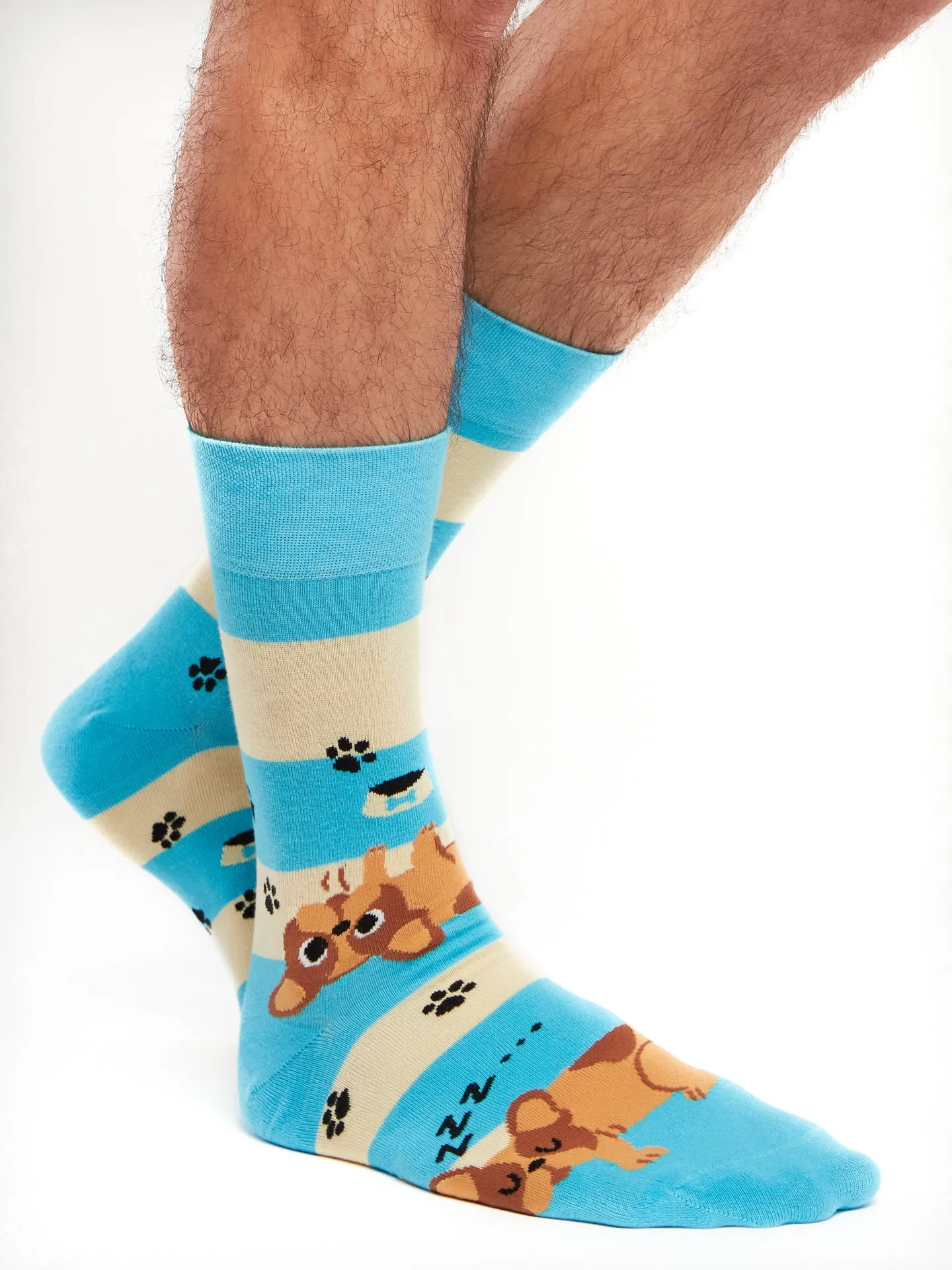 Lustige Socken Hunde und Streifen - Image 2