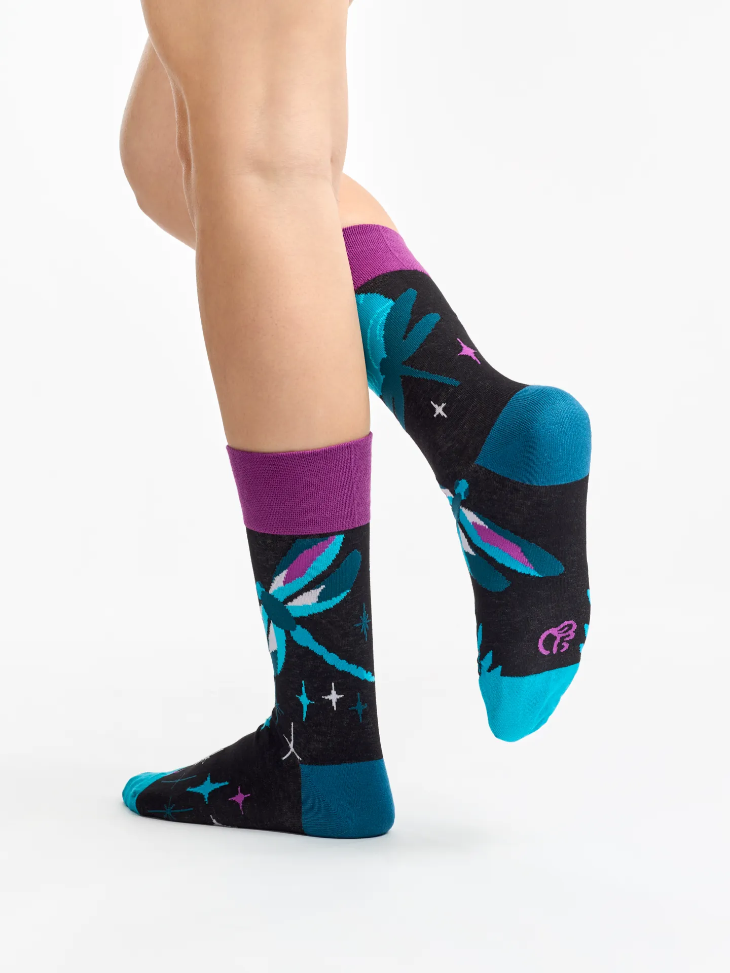 Lustige Socken Libellen in der Nacht - Image 3