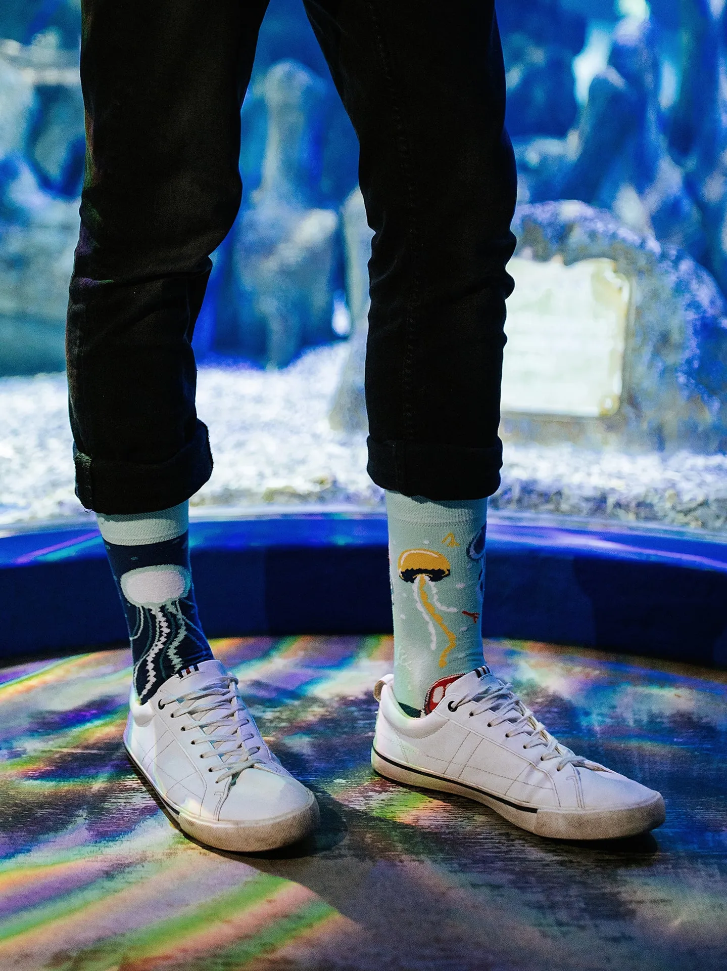 Lustige Socken Schwimmende Qualle - Image 2
