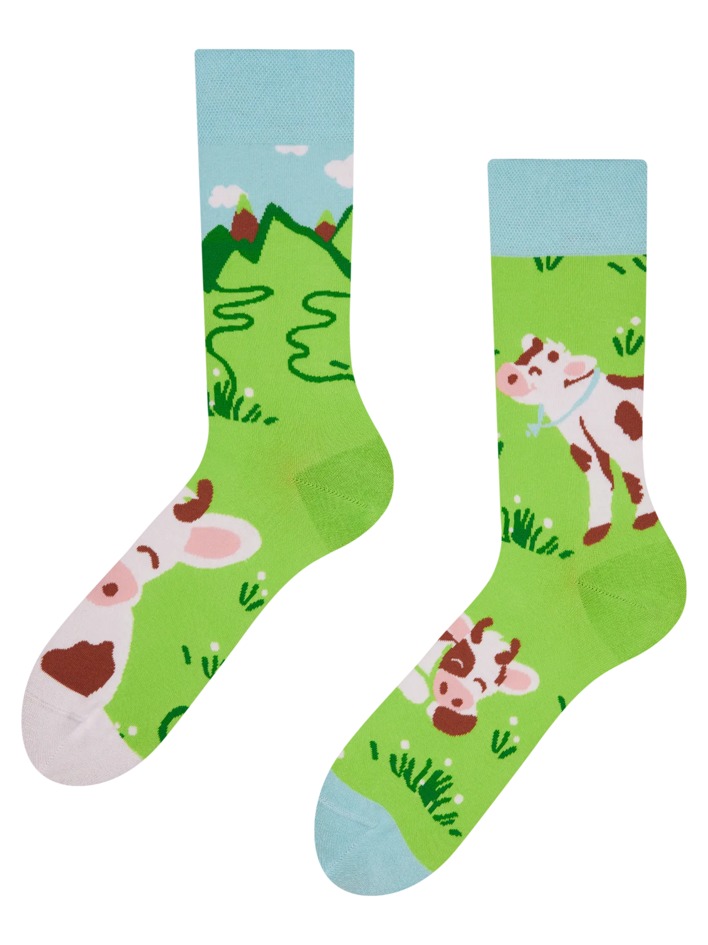 Lustige Socken Fröhliche Kuh