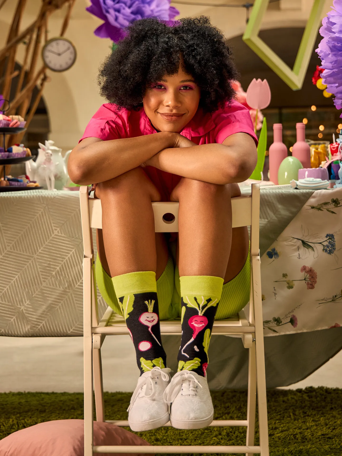 Lustige Socken Fröhliches Radieschen - Image 5