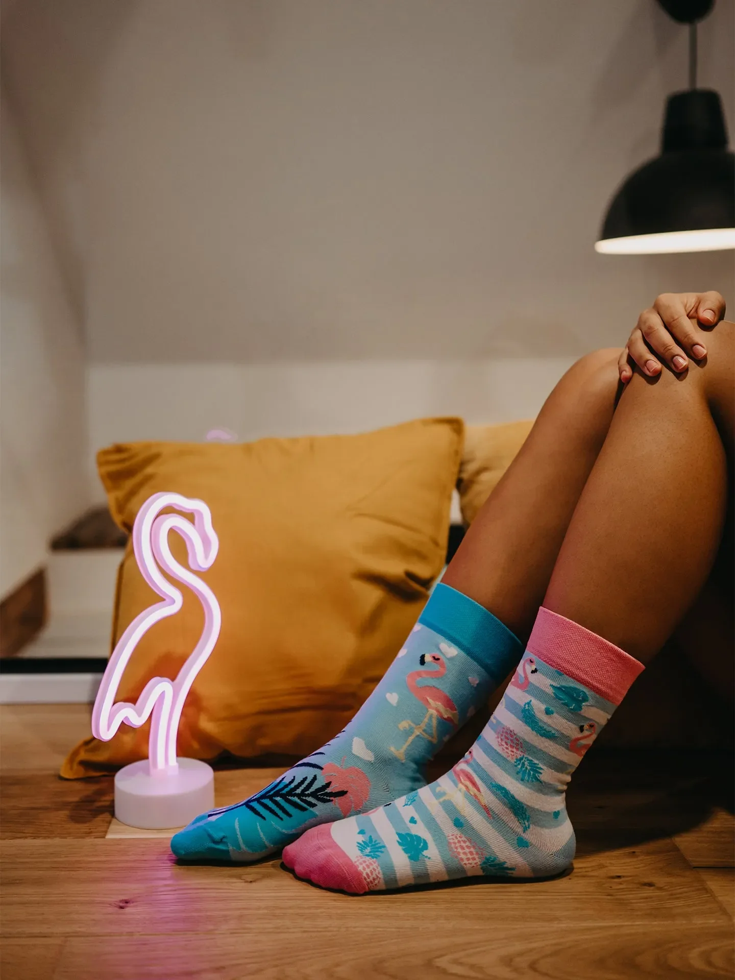 Lustige Socken Liebes-Flamingos - Image 4
