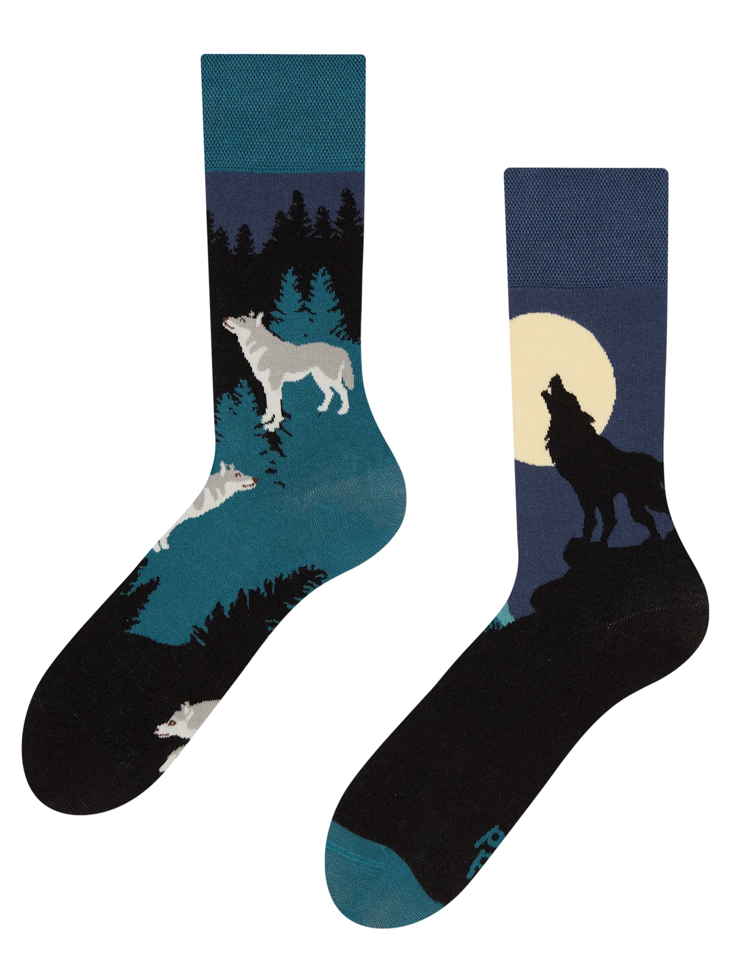 Lustige Socken Mondwolf