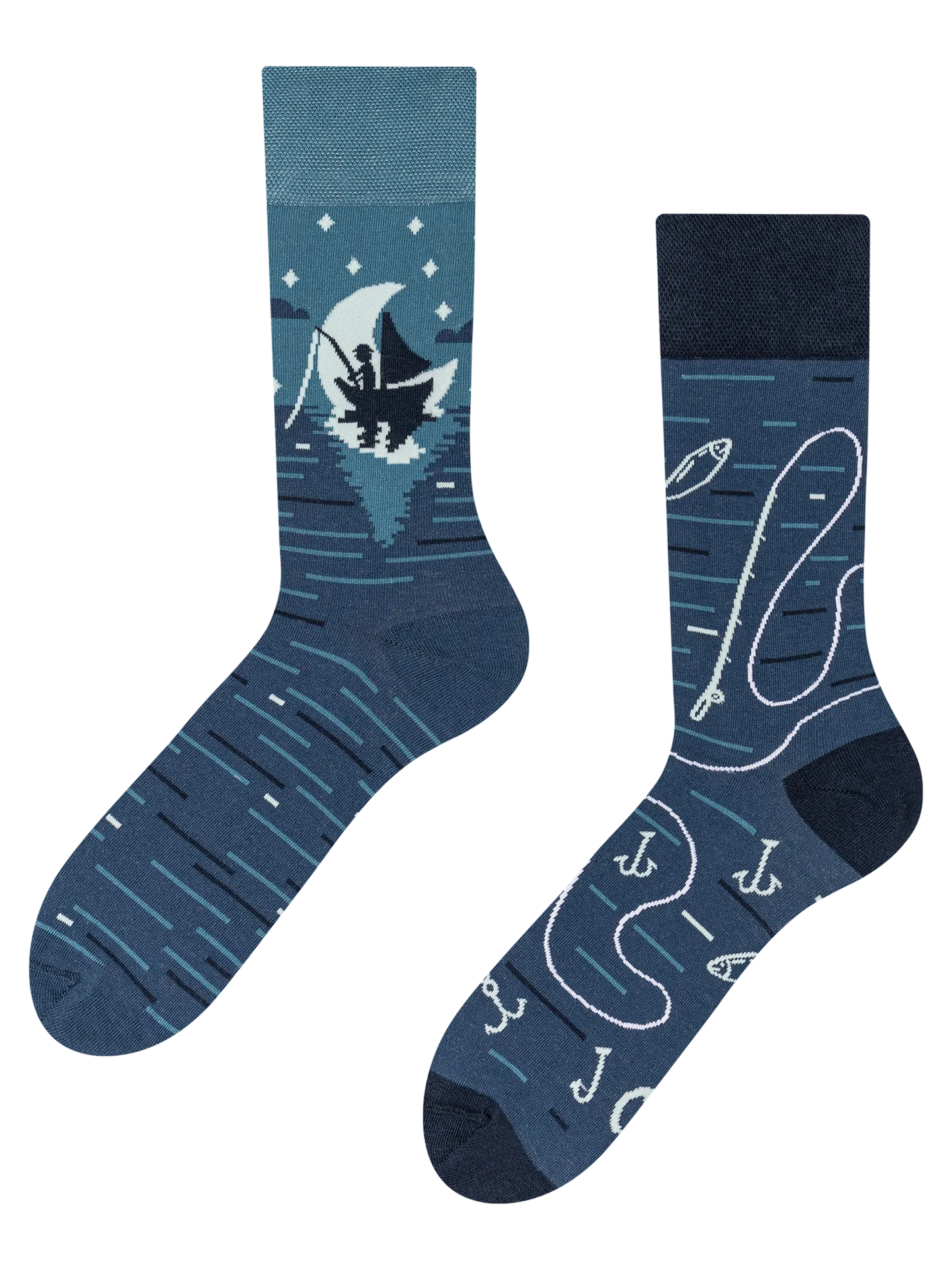 Lustige Socken Nachtfischer