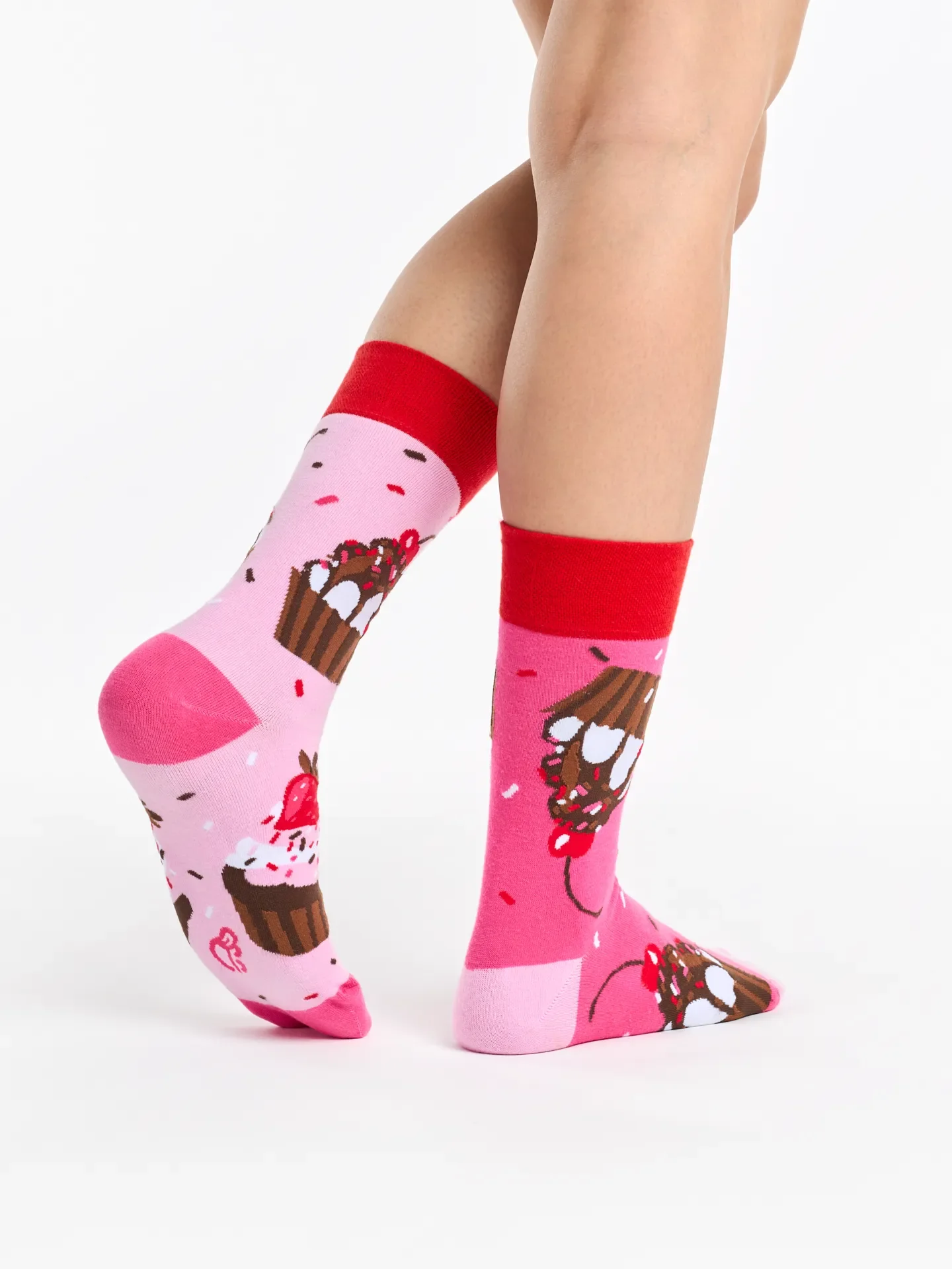 Lustige Socken Rosa Cupcakes - Image 3