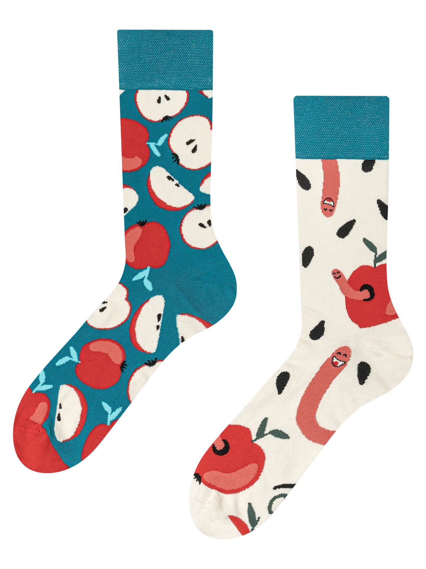 Lustige Socken Roter Apfel