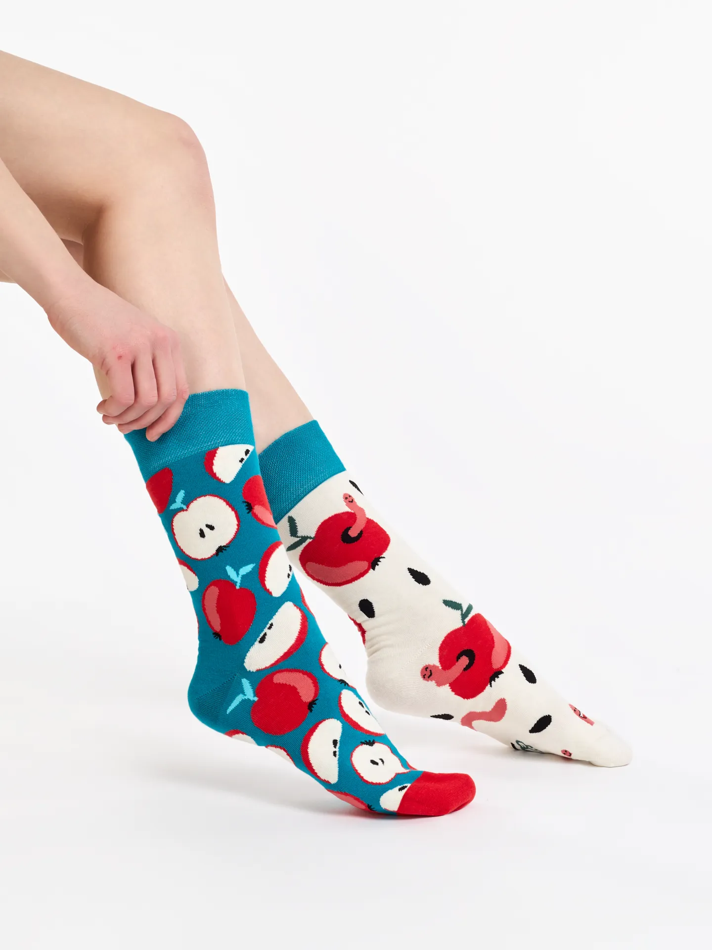 Lustige Socken Roter Apfel - Image 2