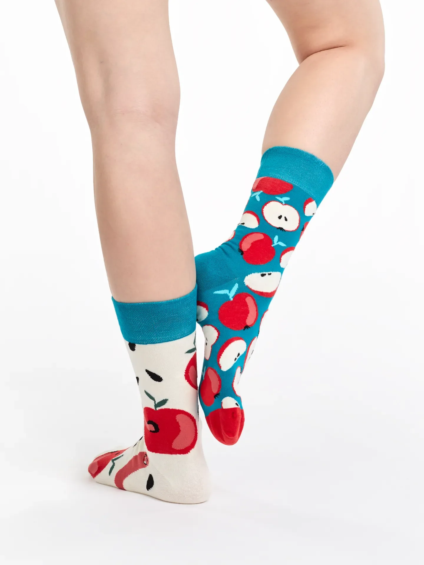 Lustige Socken Roter Apfel - Image 3