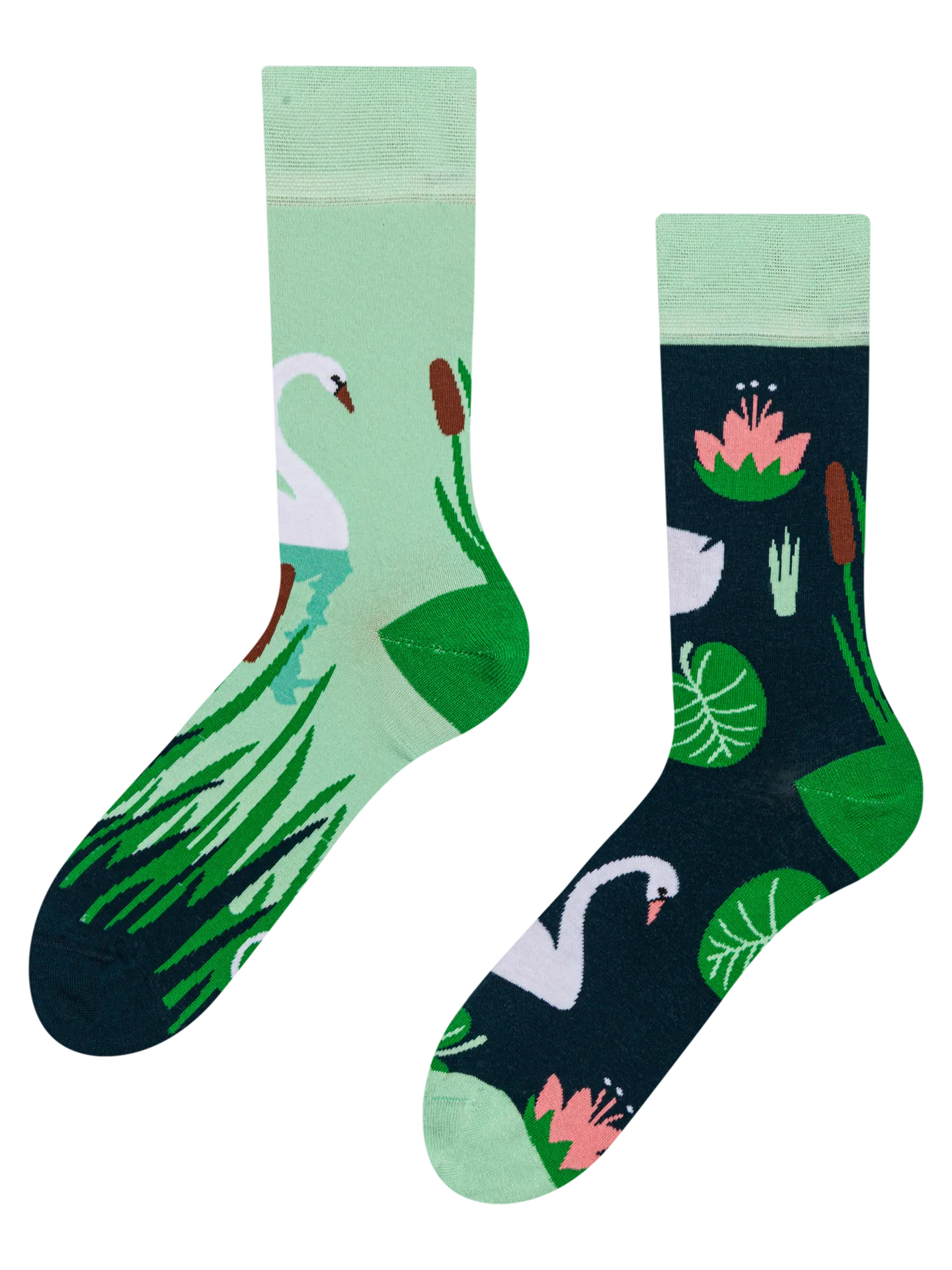 Lustige Socken Weißer Schwan