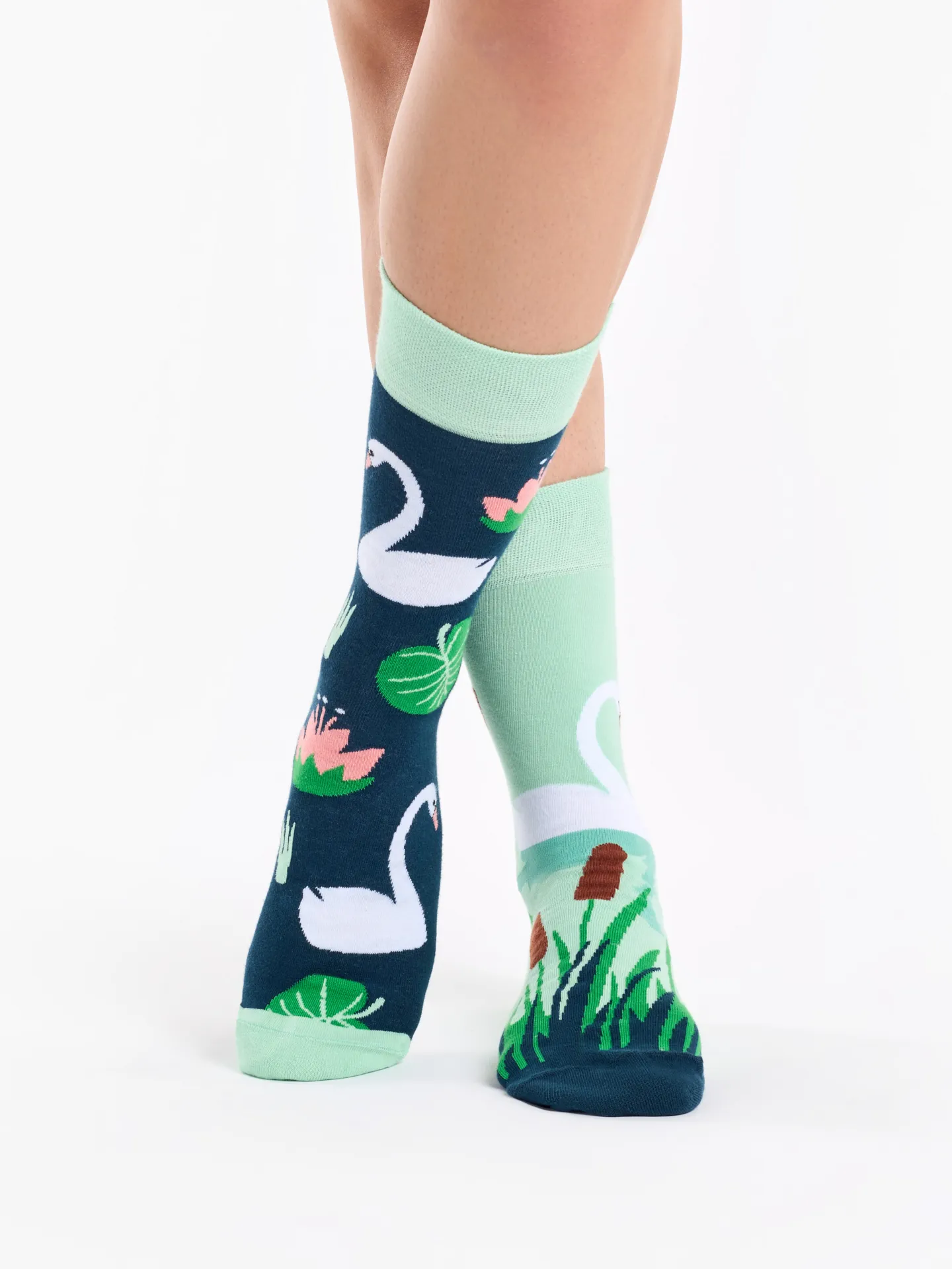 Lustige Socken Weißer Schwan - Image 2