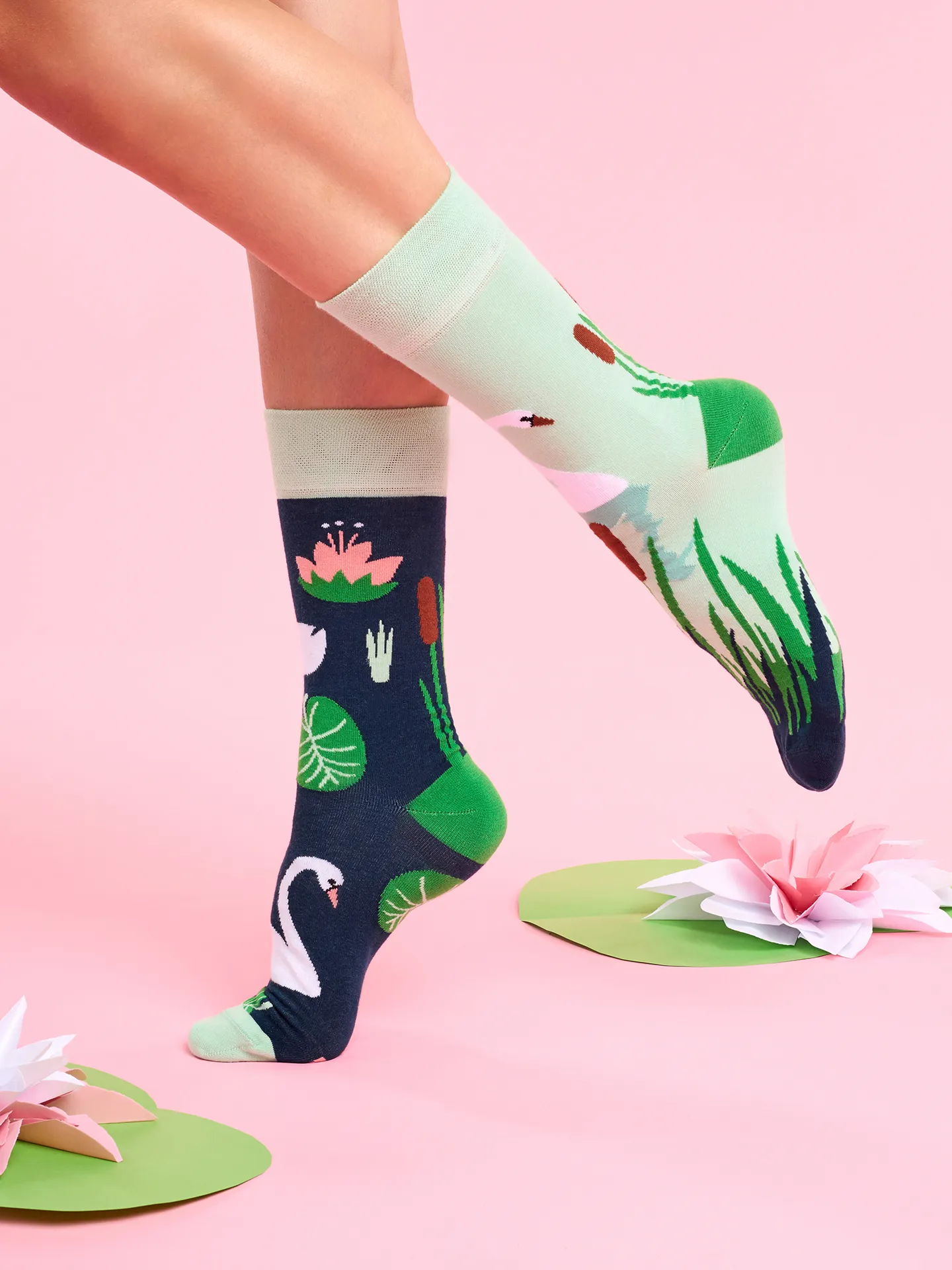 Lustige Socken Weißer Schwan - Image 5