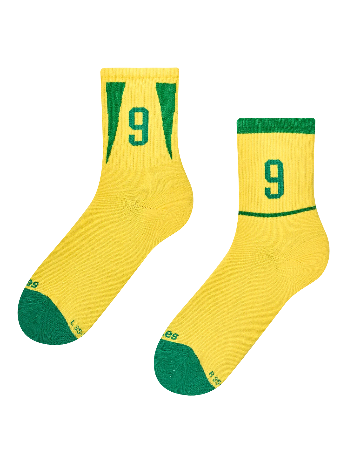 Gerippte Mid-Calf-Socken Brasilianische Fußballlegende